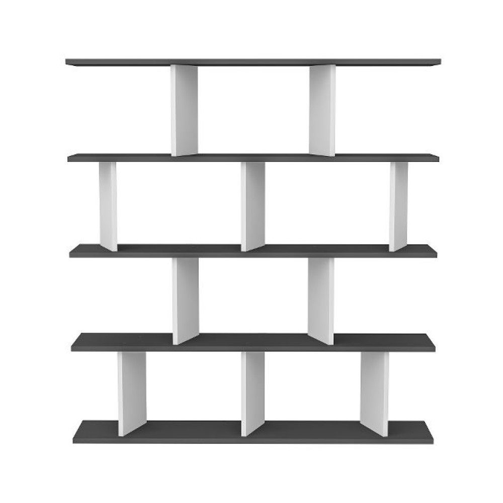DEMA Home Standregal Jorin, Bücherregal Raumteiler 137x130, Elegant, Länge/Breite/Höhe: 25/130/137cm