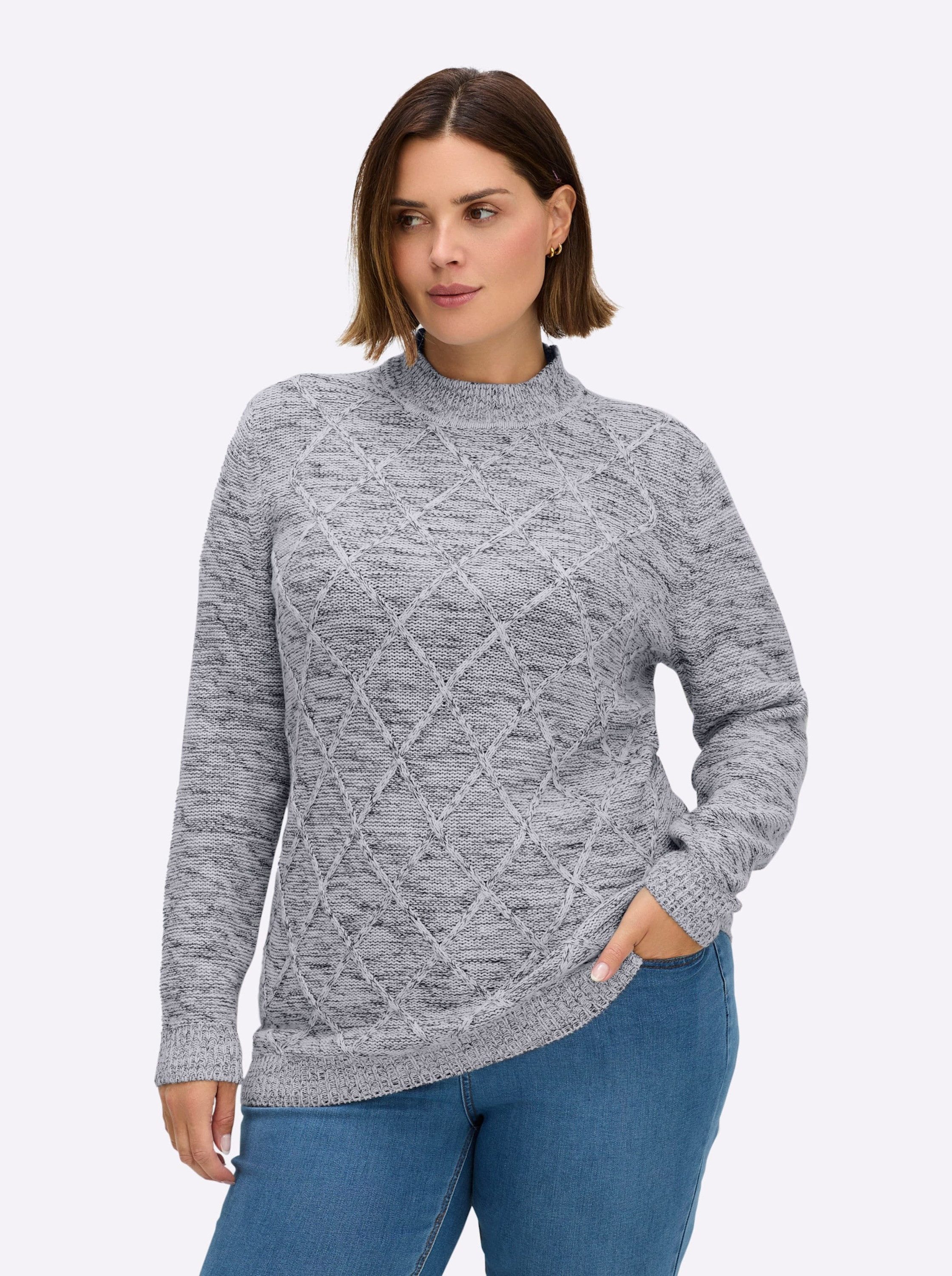 Sieh an! Strickpullover Pullover Langarm