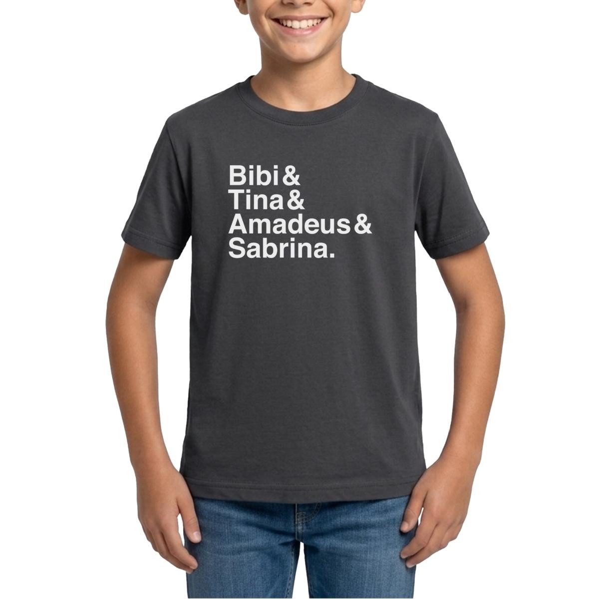 Spreadshirt T-Shirt Bibi Und Tina Amadeus Sabrina Typographie weiß Teenager T-Shirt (1-tlg)