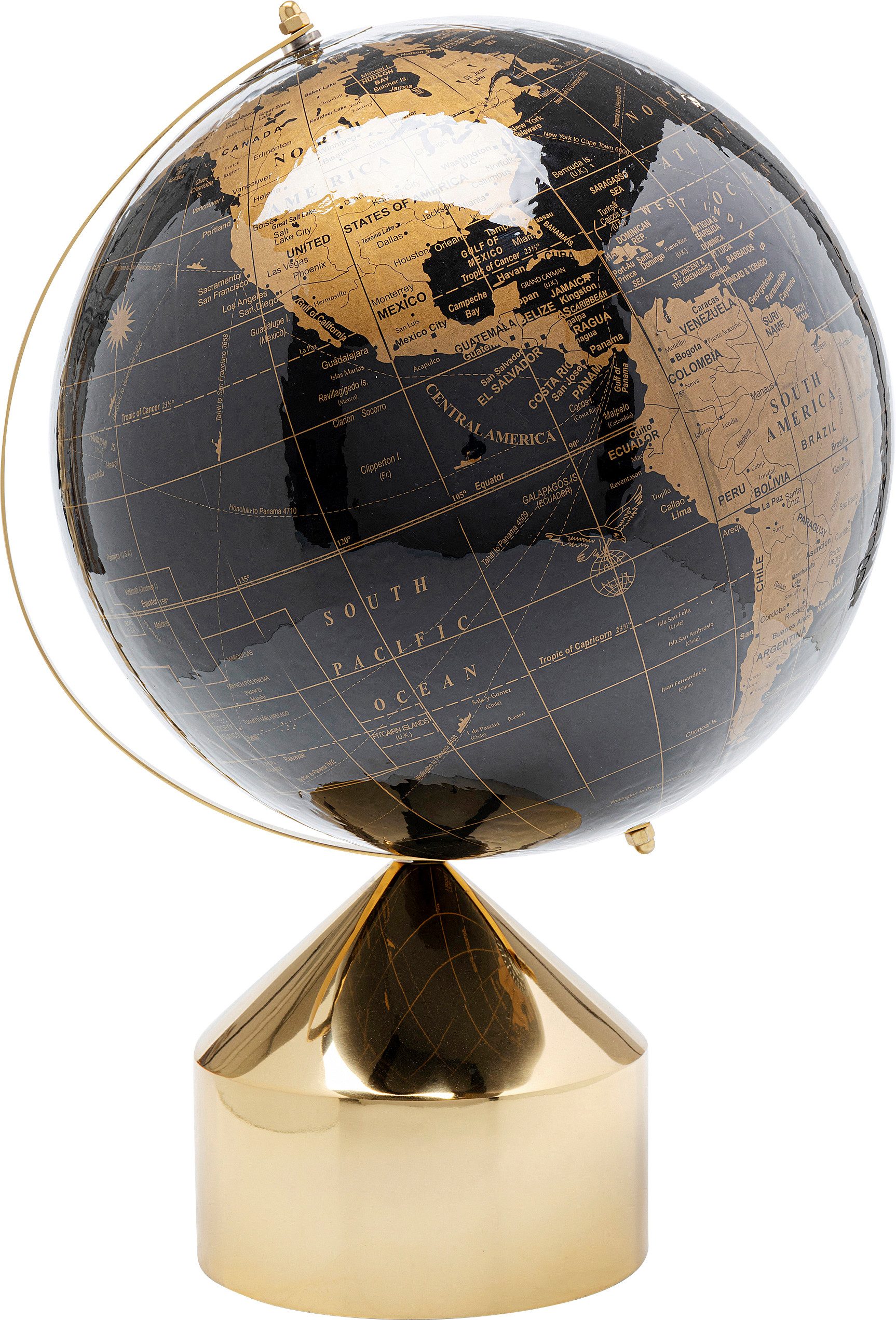 Kare Design Dekoobjekt Deko Objekt Globe Top Gold 47cm