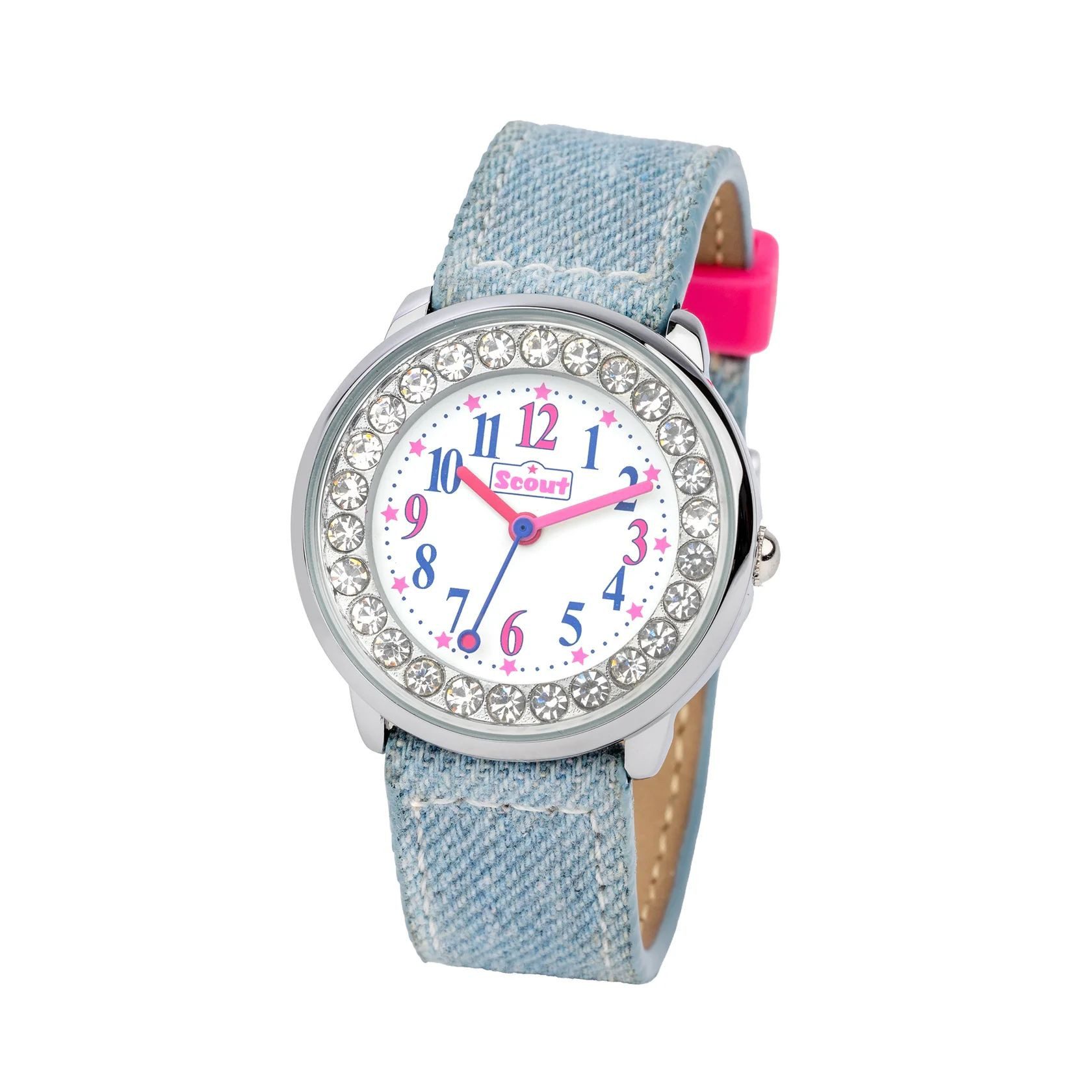 Scout Quarzuhr Kinderuhr 164000046 The Darling Collection Glitzersteine Weiß 30 mm