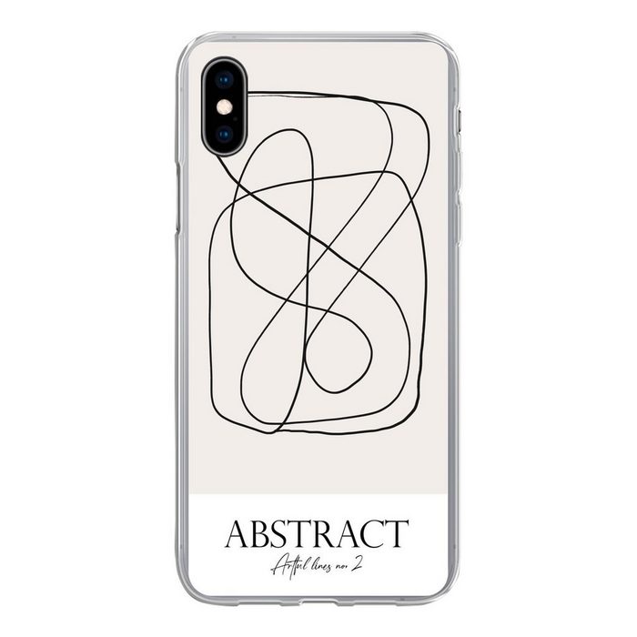 MuchoWow Handyhülle Kunst - Linienkunst - Abstrakt Handyhülle Apple iPhone Xs Smartphone-Bumper Print Handy