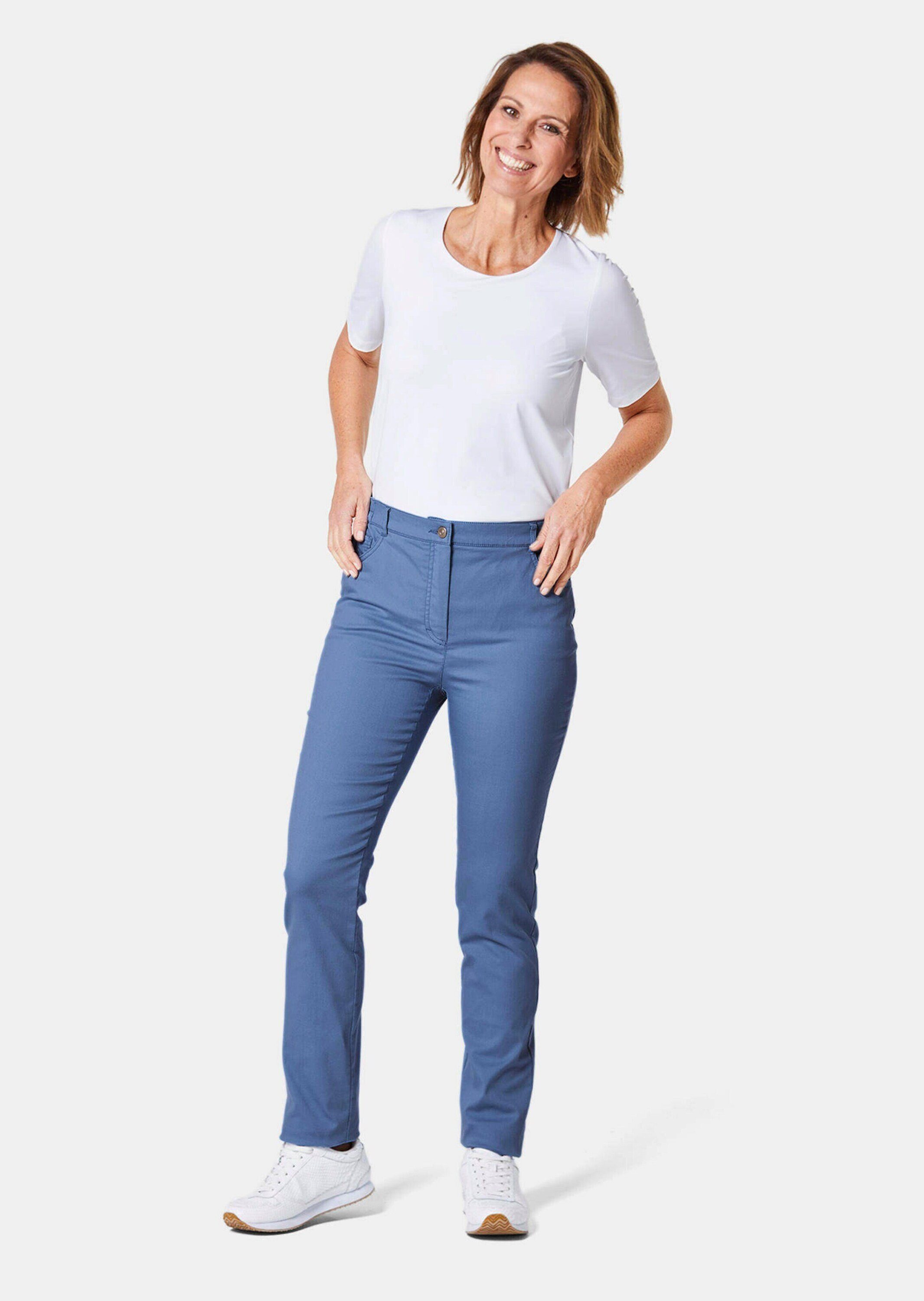 Hose Carla in Qualität Stoffhose GOLDNER stretchbequemer weicher, jeansblau