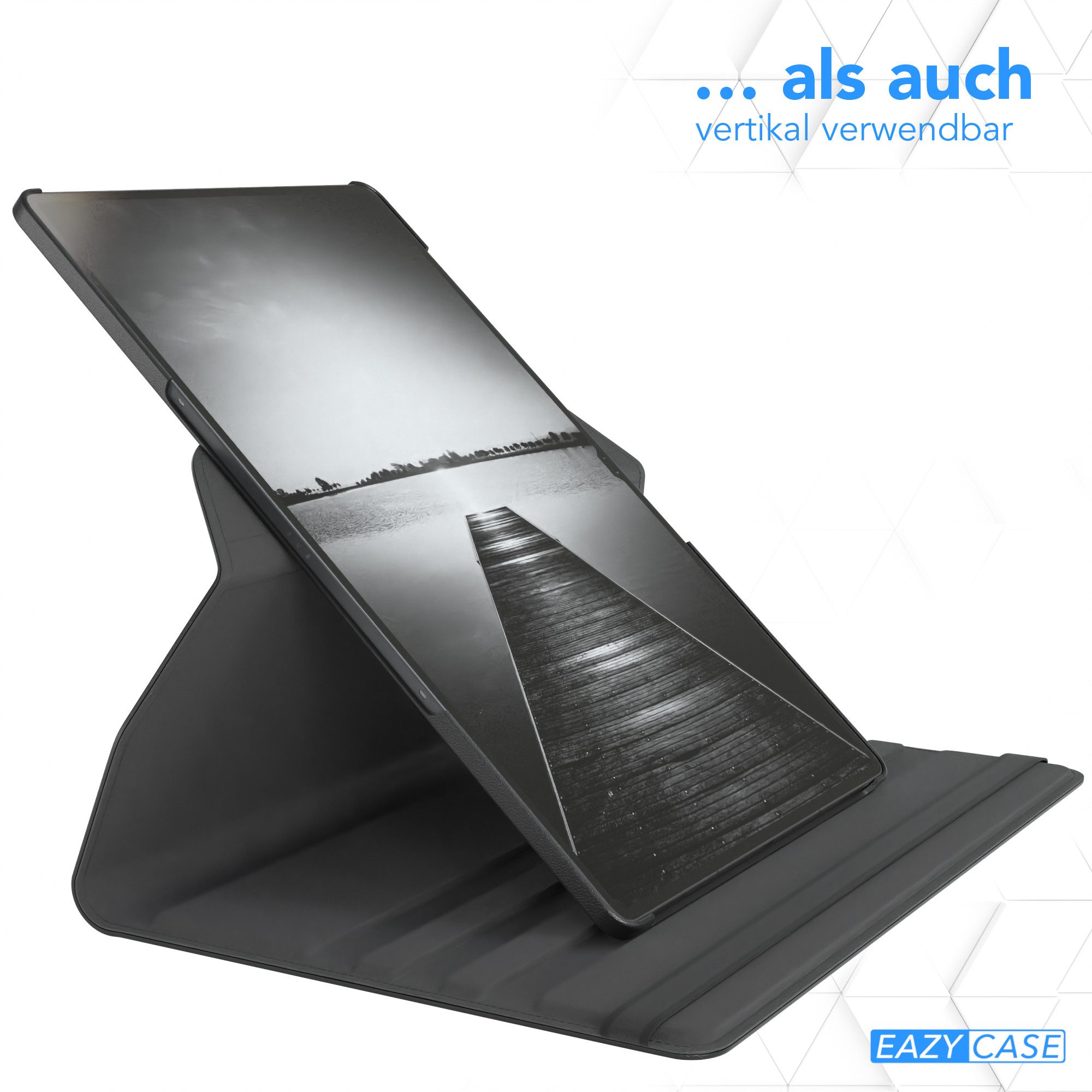 EAZY CASE Tablet-Hülle Rotation Case für Galaxy Tab S9 Ultra Rotationcase 14,6 Zoll, Hülle 360° drehbar mit Standfunktion Etui Anti-Kratz Tasche Schwarz – Bild 5 von 5