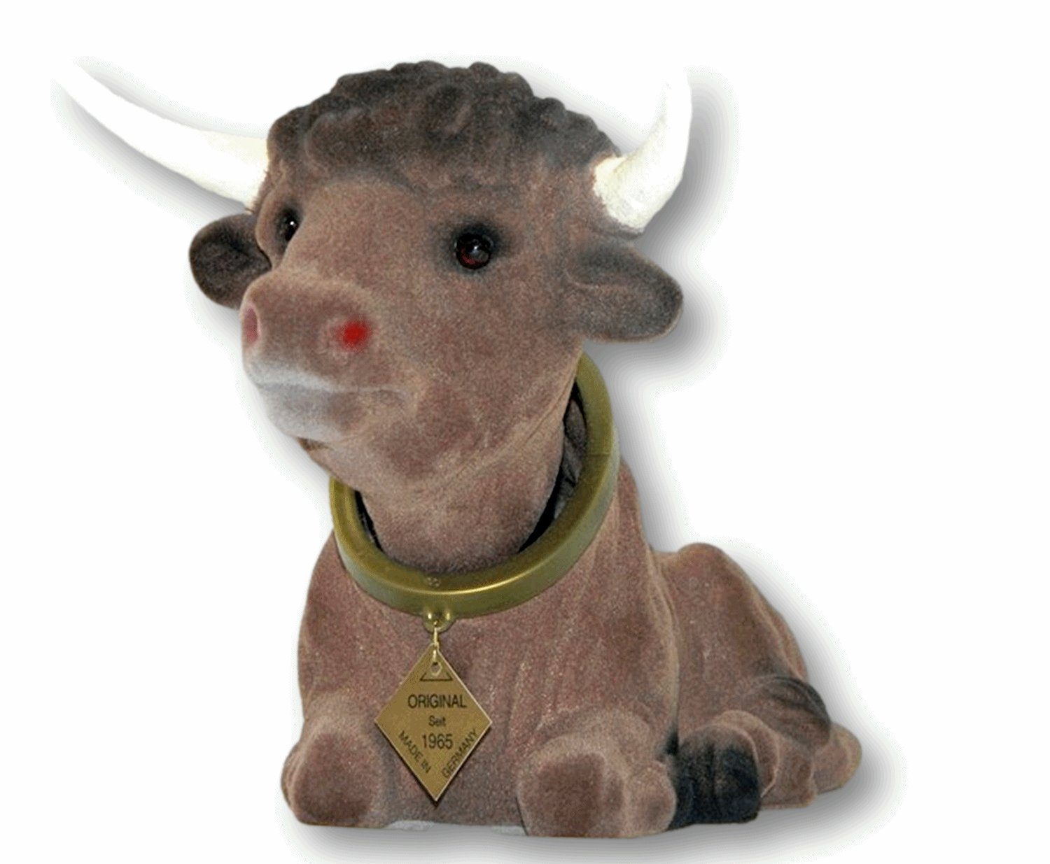 Rakso Oskar Schneider GmbH Dekofigur Stier groß Wackelfigur H 17 cm liegend Dekofigur mit Wackelkopf
