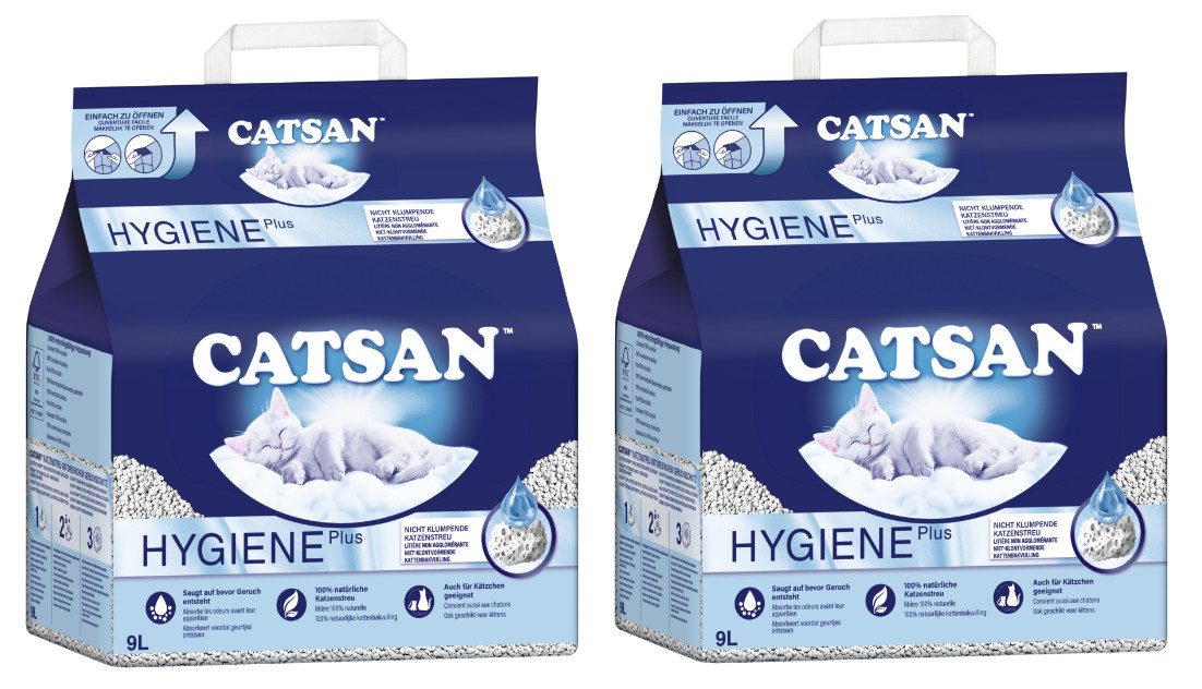 Katzenstreu Hygiene Plus 2 x 9l (18l)