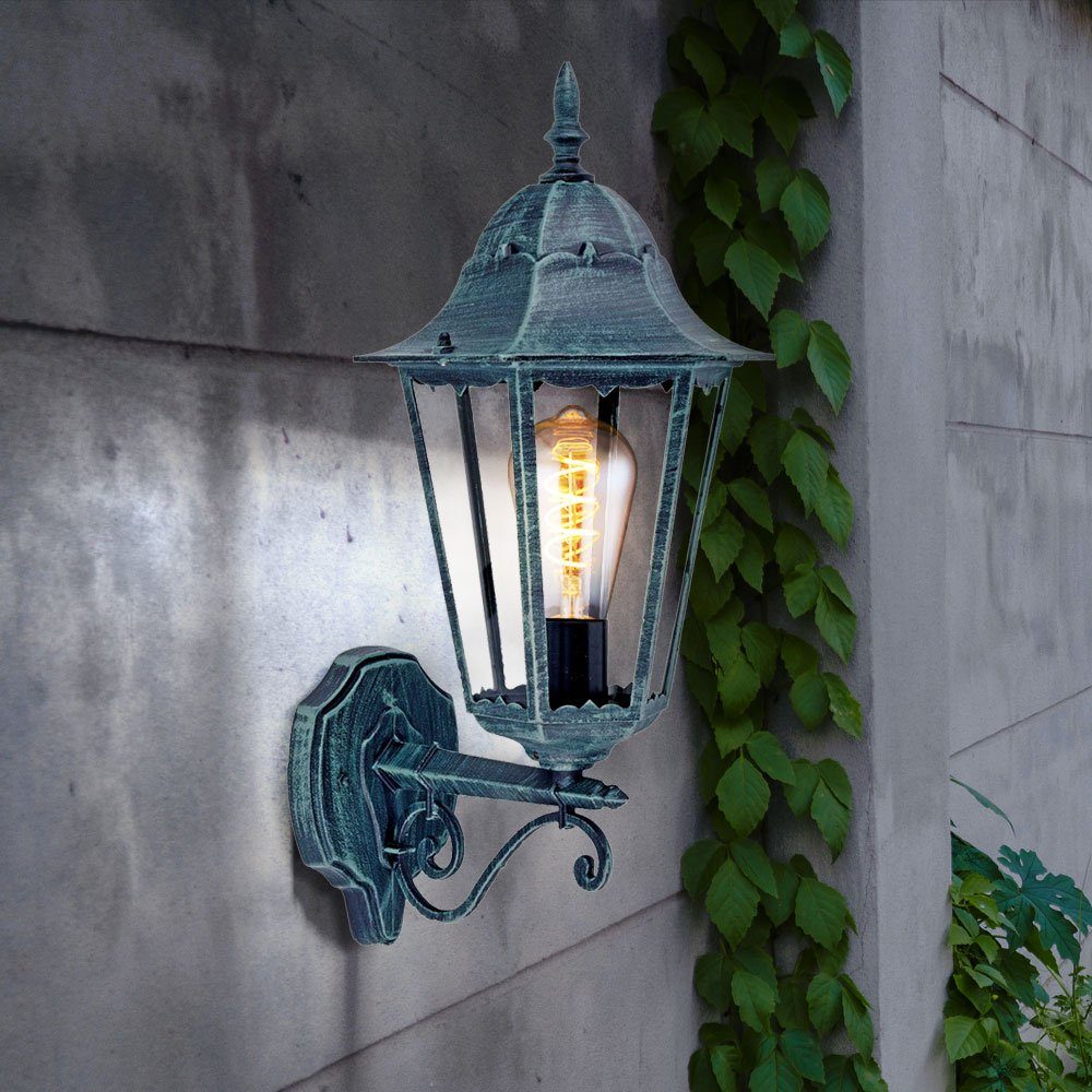 Leuchtmittel 5er etc-shop Außen-Wandleuchte, Garten inklusive, Set LED Außen Wand Fassaden Warmweiß, Laternen Beleuchtung