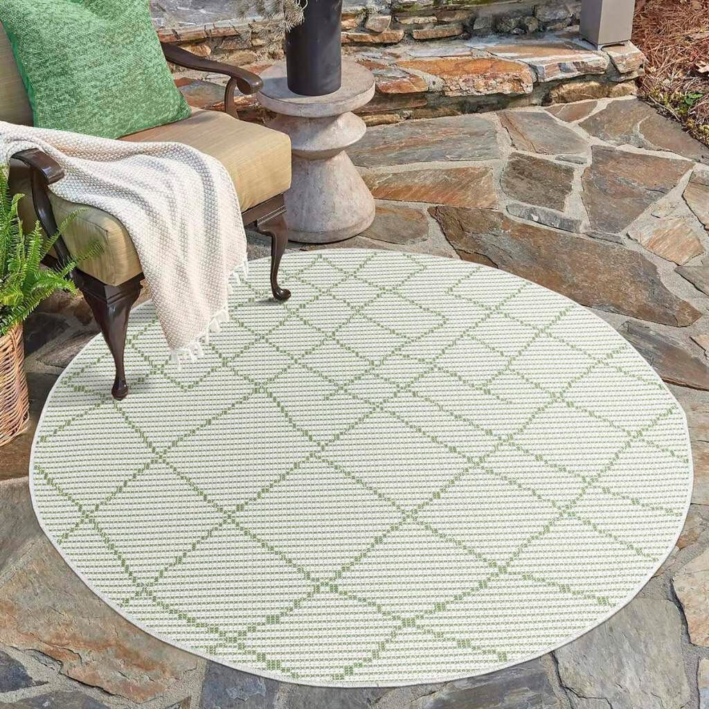 Carpet City Outdoorteppich PALM3526, rund, Höhe: günstig online kaufen