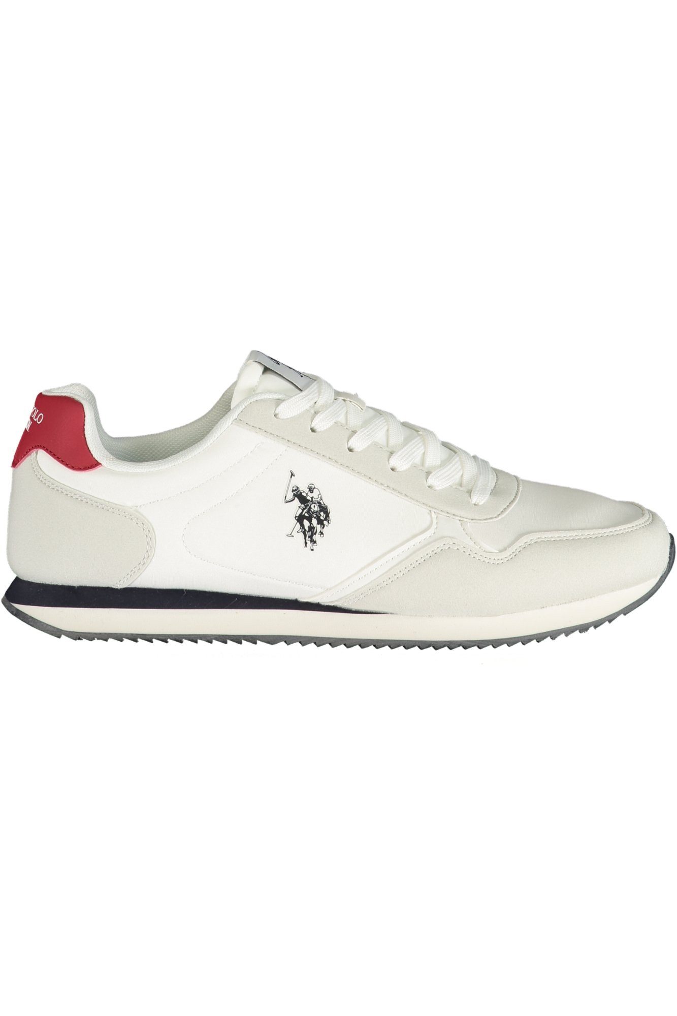 U.S. GRAND POLO Sneaker Herren Sportschuh Weiß mit Roten Details &