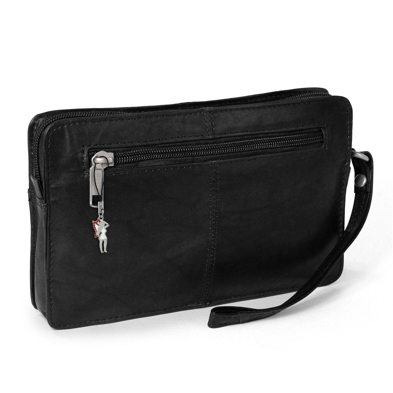 DrachenLeder Handgelenktasche OTJ502X DrachenLeder Handgelenktasche farbig (Handgelenktasche), Handgelenktasche Leder, tan, braun ca. 20cm x ca. 12cm – Bild 5 von 5