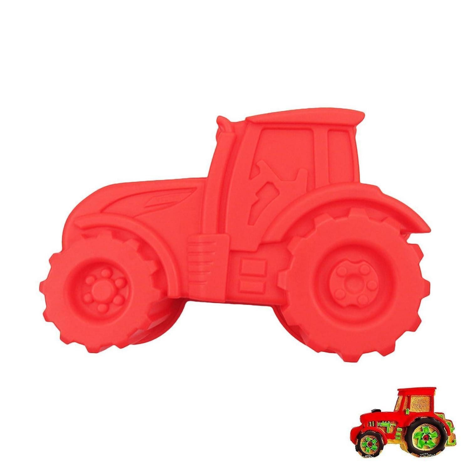 LuxusKollektion Silikonform Traktor Kuchenform Rot