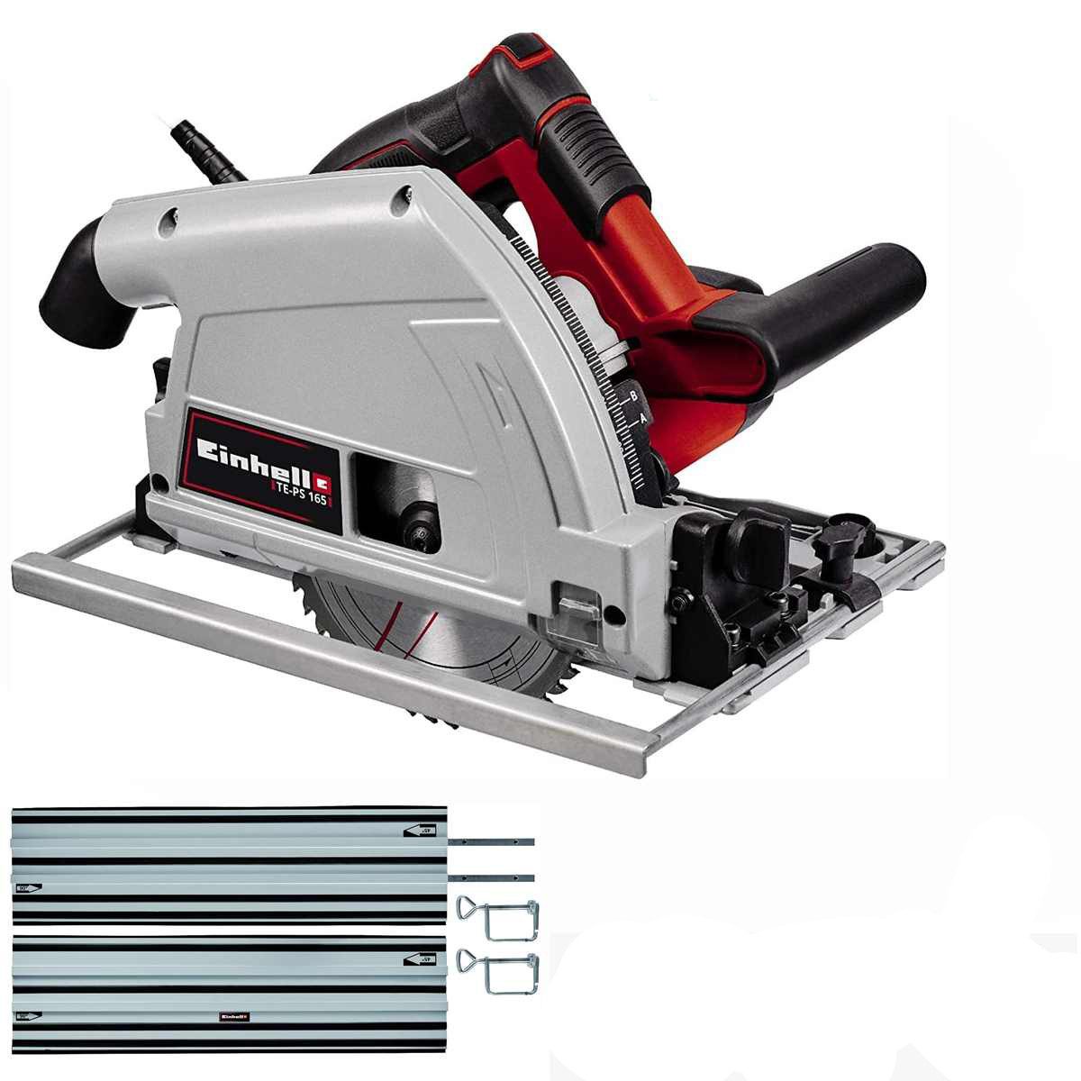 Einhell Tauchsäge Tauchsäge TE-PS 165 1.200 Watt + Führungsschiene 2 x 1m