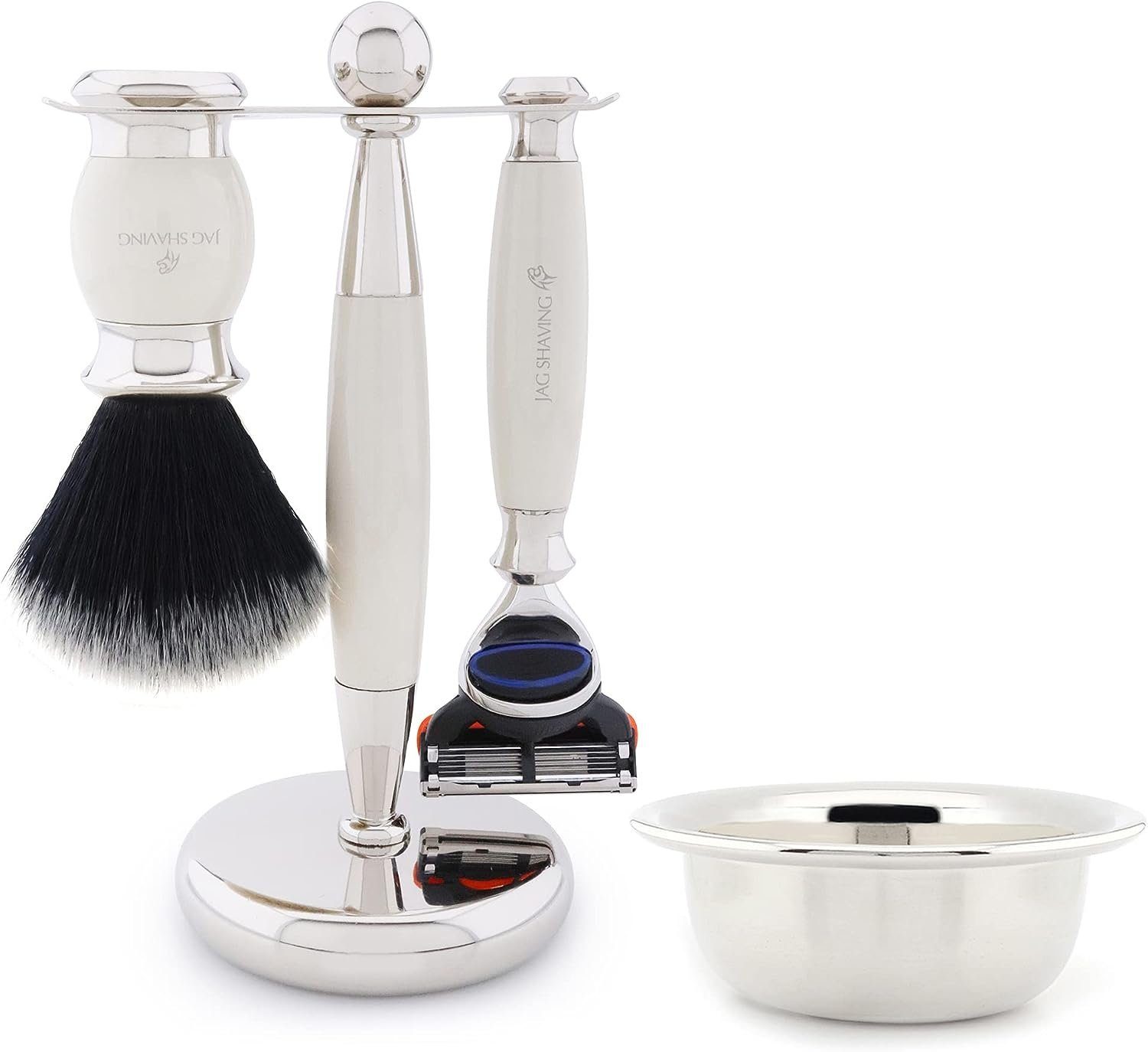 Rasierset 4-teiliges Set mit Dual-Stand-Halterung Premium-Design und verstellbar