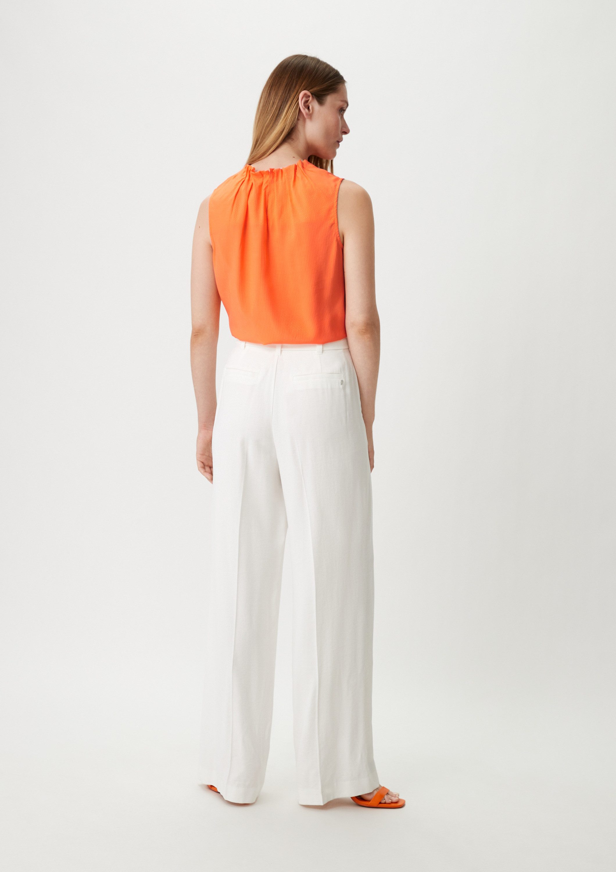 comma Blusentop Bluse Viskosebluse mit Raffung