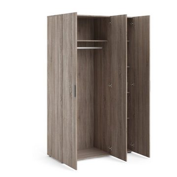 ebuy24 Kleiderschrank Petra Kleiderschrank 3 Türen Trüffel-Dekor. (1-St)