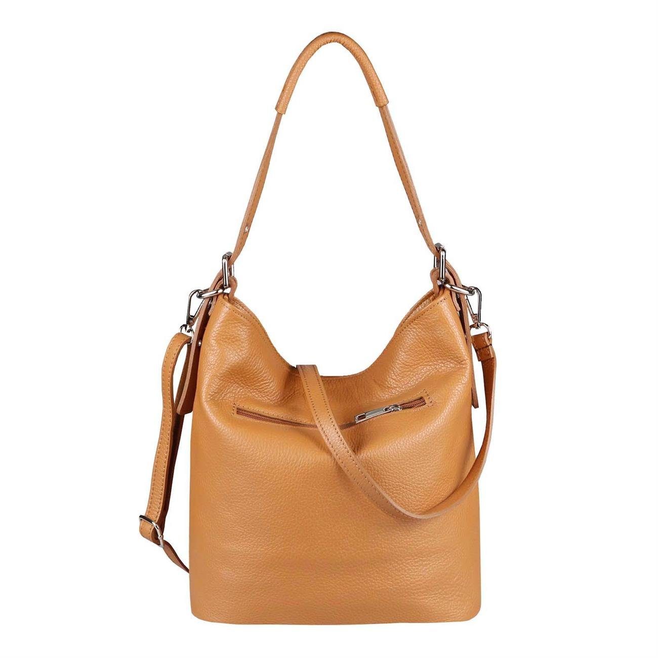 ITALYSHOP24 Schultertasche Made in Italy Damen XL ECHTLEDER Tasche Shopper HOBO Bag Reise Freizei, Henkeltasche Umhängetasche Cross Over Body Bag, für Arbeit & Urlaub