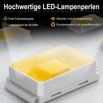 AUFUN Baustrahler LED Fluter mit 3M Kabel, 100W, Warmweiß-Kaltweiß, für Garten