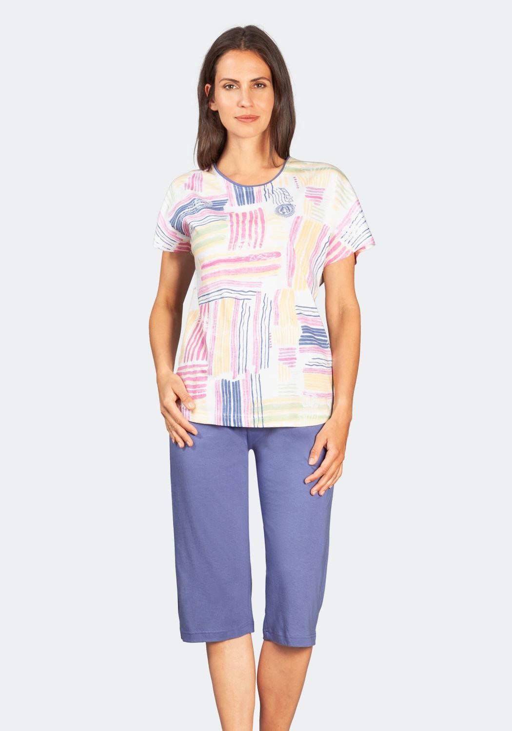 Hajo Schlafanzug Capri Schlafanzug, Premium Cotton / Tencel