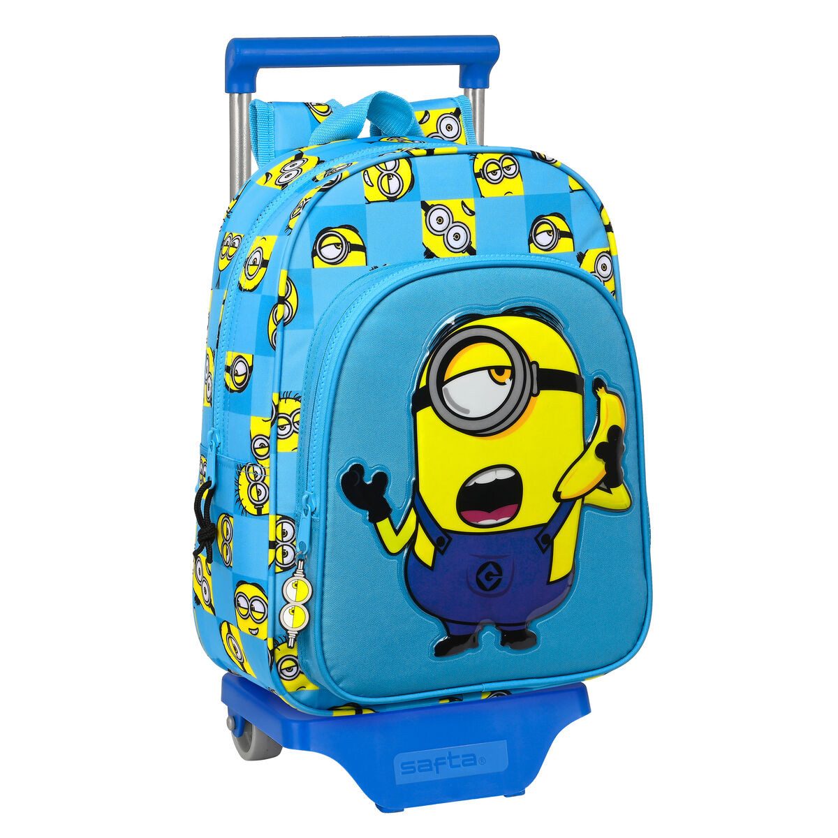 Minions Rucksack Minions Kinder Rucksack mit Räderntatic Blau 26 x 34 x 11 cm
