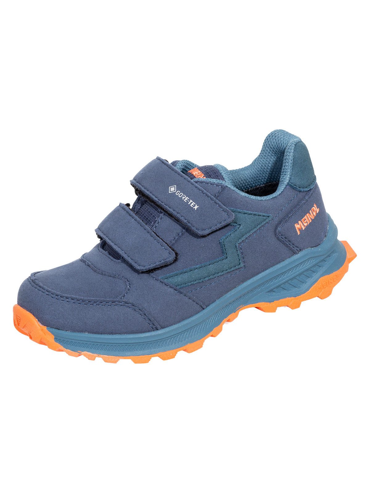 Meindl Meindl Otago Junior GTX petrol/orange Wanderschuh Herausnehmbares Best-Fit-Fußbett für optimalen Sitz bei Kinderfüßen