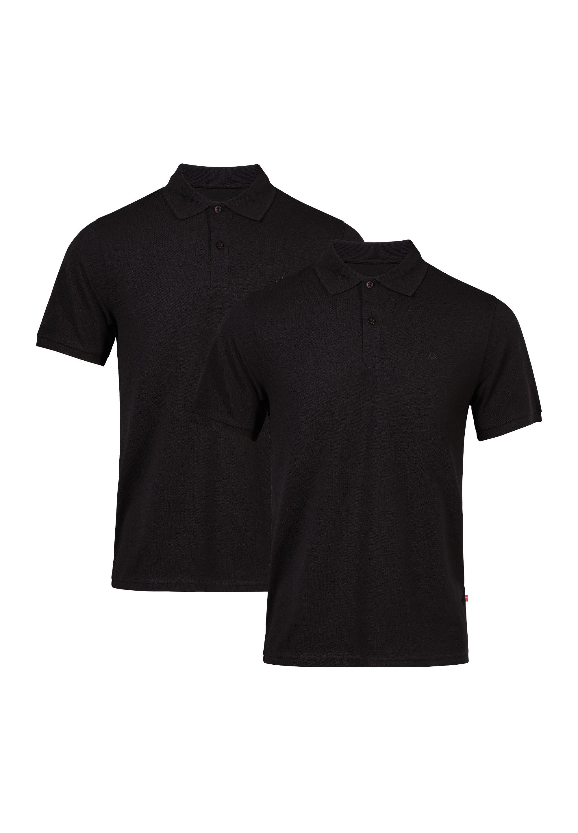 DANISH ENDURANCE Poloshirt Classic Fit Herren (2er-Pack), Bio-Baumwoll-Pique, Kurzarm Polohemd mit Stretch