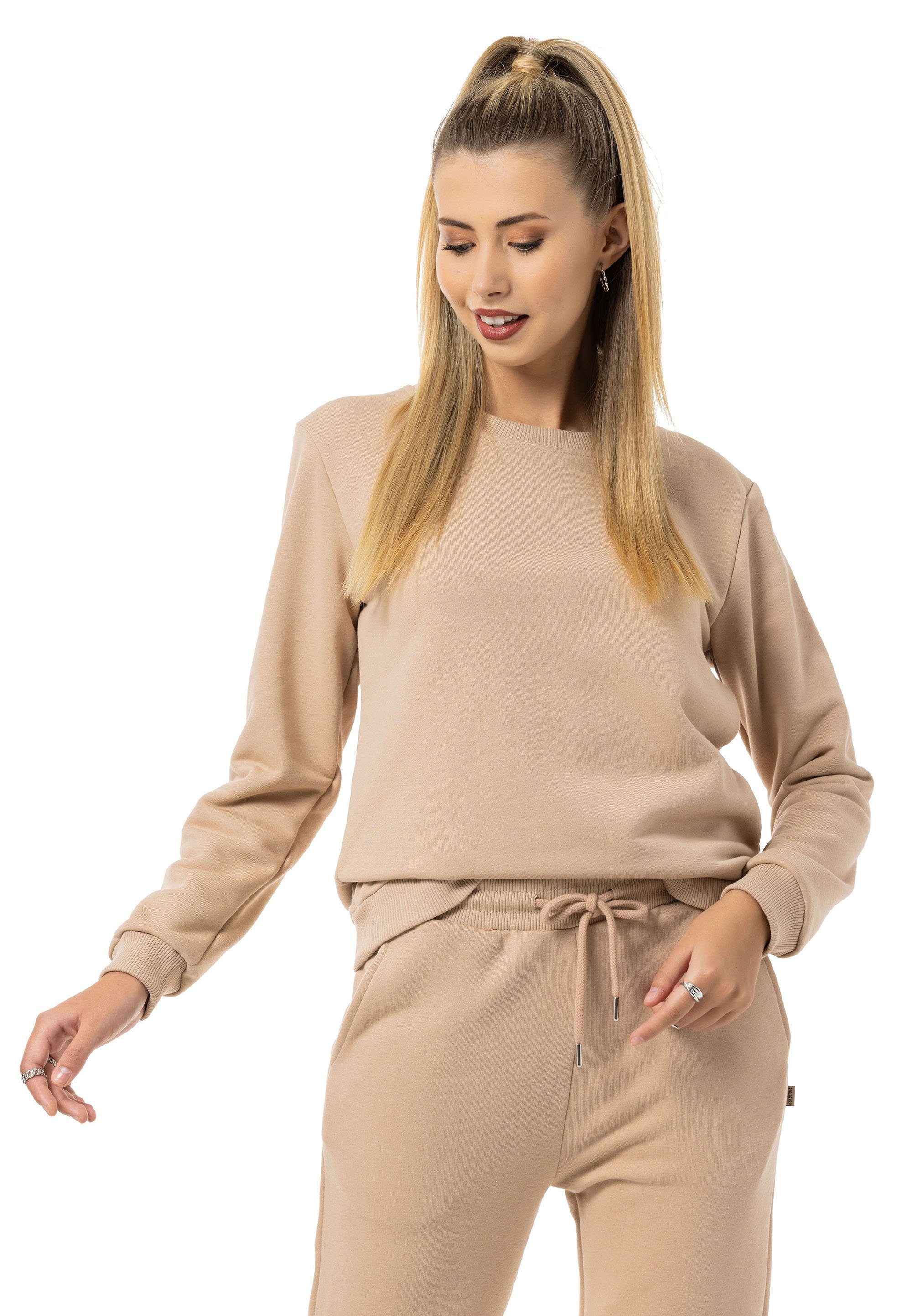 RedBridge Sweatshirt mit Rundhals – weiche Sweatware, Rippbündchen