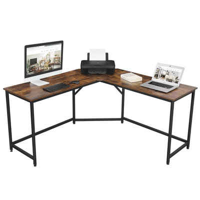 VASAGLE Schreibtisch »Computertisch, Bürotisch«, Eckschreibtisch, 149 x 149 x 75 cm, L-förmiger, platzsparend