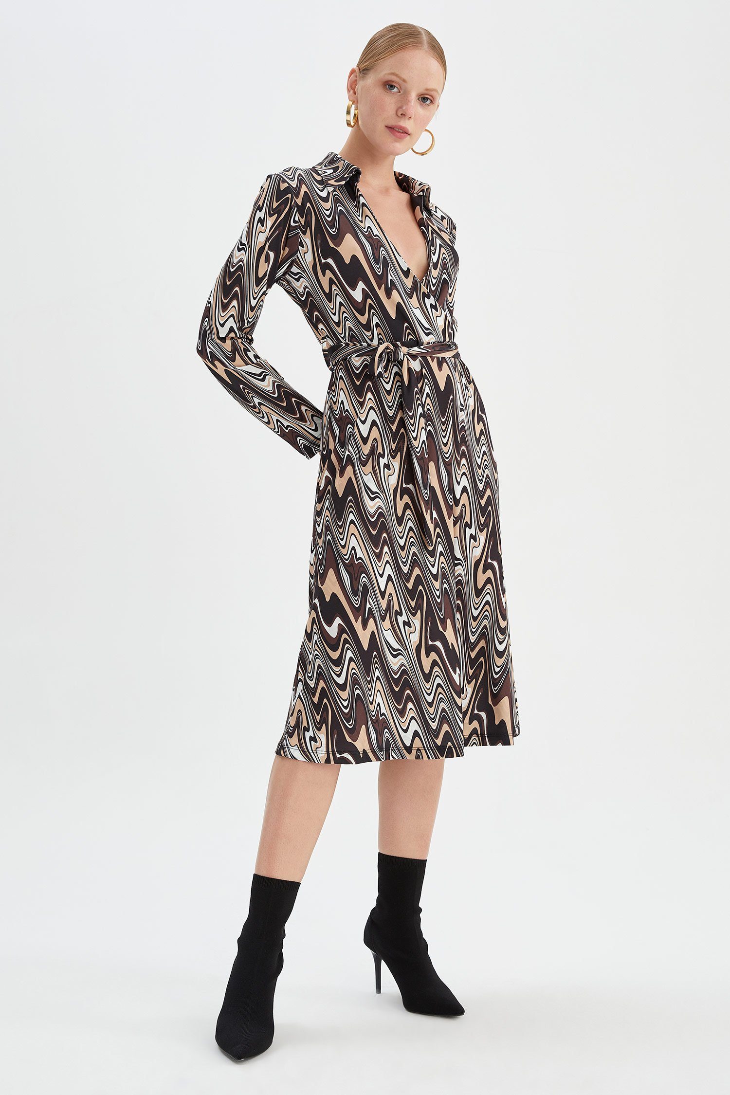 DeFacto Jerseykleid »Damen Kleid WRAP« online kaufen | OTTO