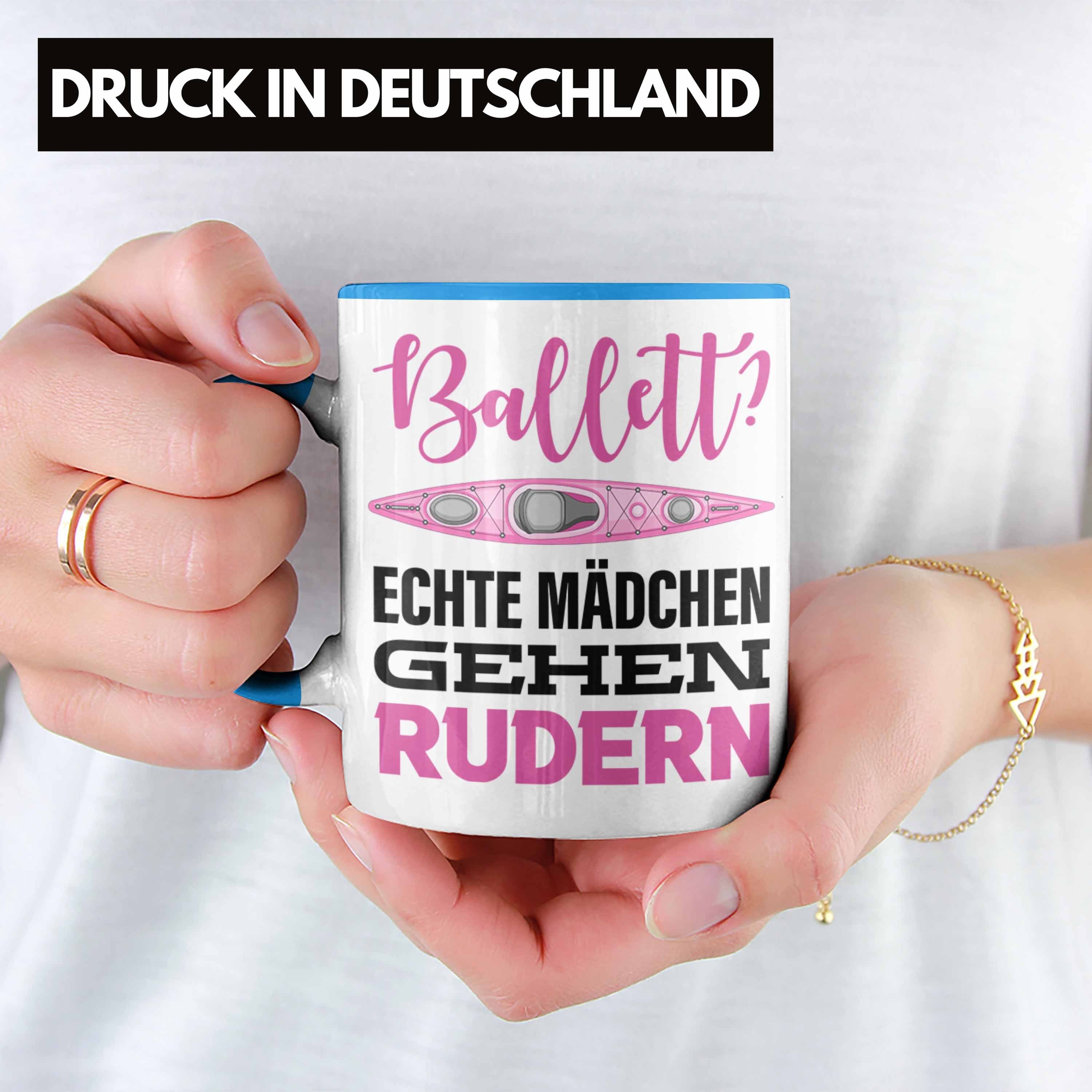 Echte Blau Geschenk Mädchen Frauen Rudern Tasse Tasse Trendation Gehen