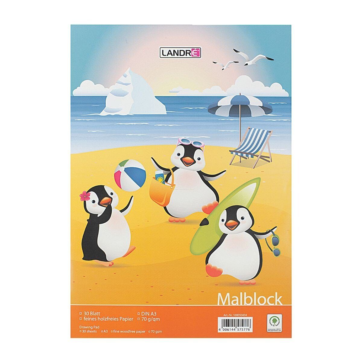 10 Zeichenblöcke DIN A3 - 100 Blatt Zeichenpapier 120g/m² Blanko Weiß