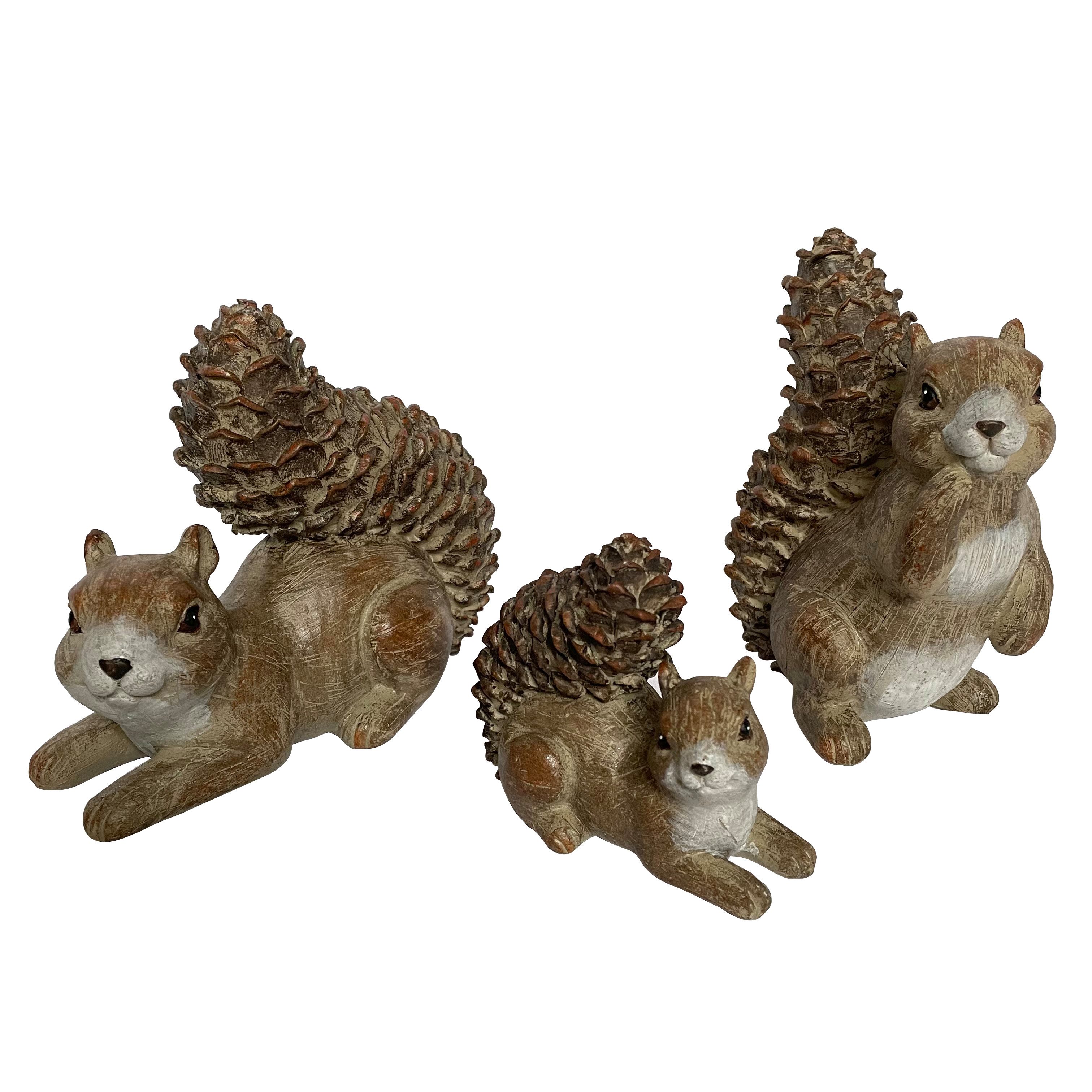 Online-Fuchs Gartenfigur - Dekofirguren aus Polyresin - 3 putzige Eichhörnc günstig online kaufen