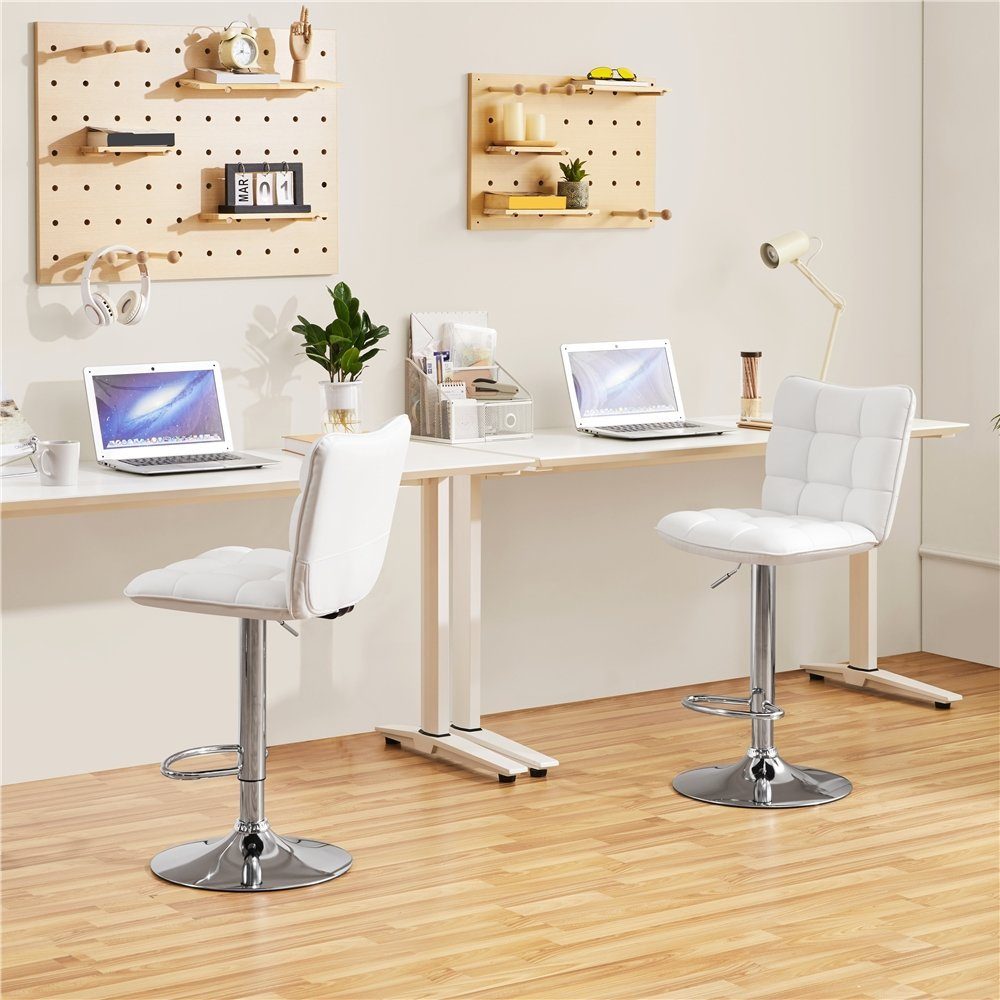 Yaheetech Barhocker Drehhocker mit Fußstütze (2 St), Barstühle 360°Drehbar günstig online kaufen