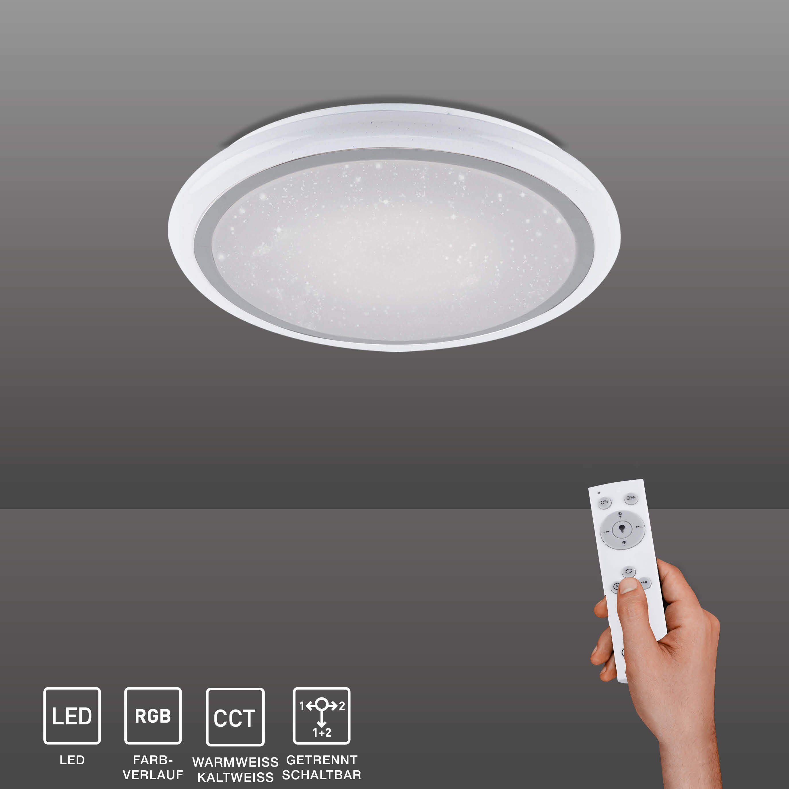 SellTec LED Deckenleuchte LED Deckenlampe LUISA 60cm, Farbwechselsteuerung günstig online kaufen