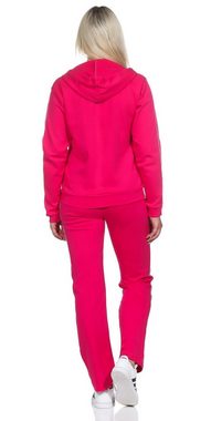 EloModa Freizeitanzug Damen Jogginganzug Anzug mit Reißverschluss; S M L XL 2XL (2-tlg)