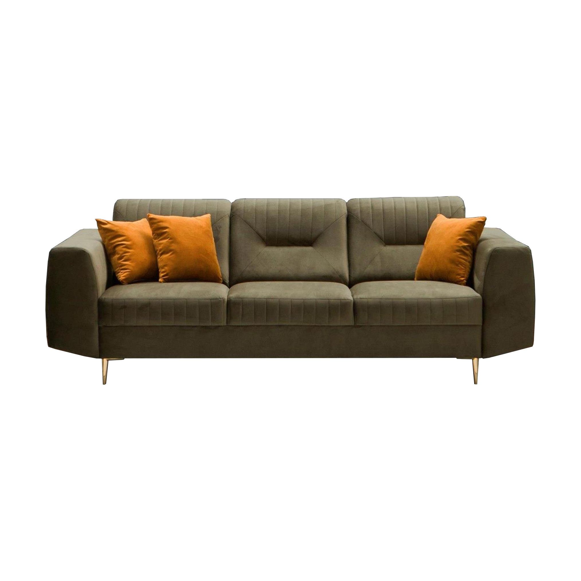 Beautysofa Polstergarnitur im modernen Stil auf hohen Metallbeinen VENEZIA, (Sessel + 2-Sitzer Sofa + 3-Sitzer Sofa im modernes Design), mit Metallbeine, Couchg – Bild 4 von 5