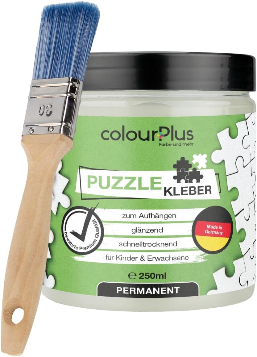 ColourPlus Puzzlekleber Puzzlekleber, permanent, glänzend, schnelltrocknend, trocknet transparent