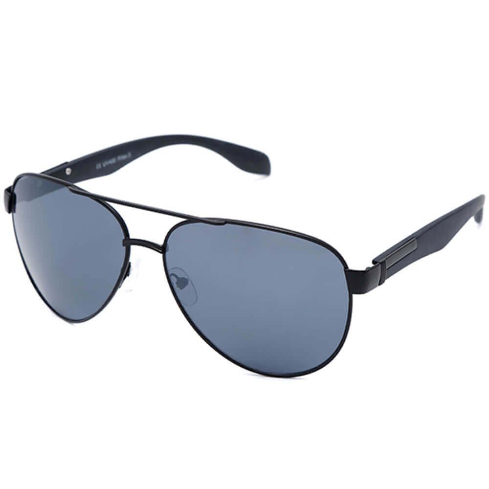 Goodman Design Sonnenbrille Pilotenbrille Fliegerbrille mit breiten Bügeln UV-Schutz 400. Angenehmes Tragegefühl Schwarz