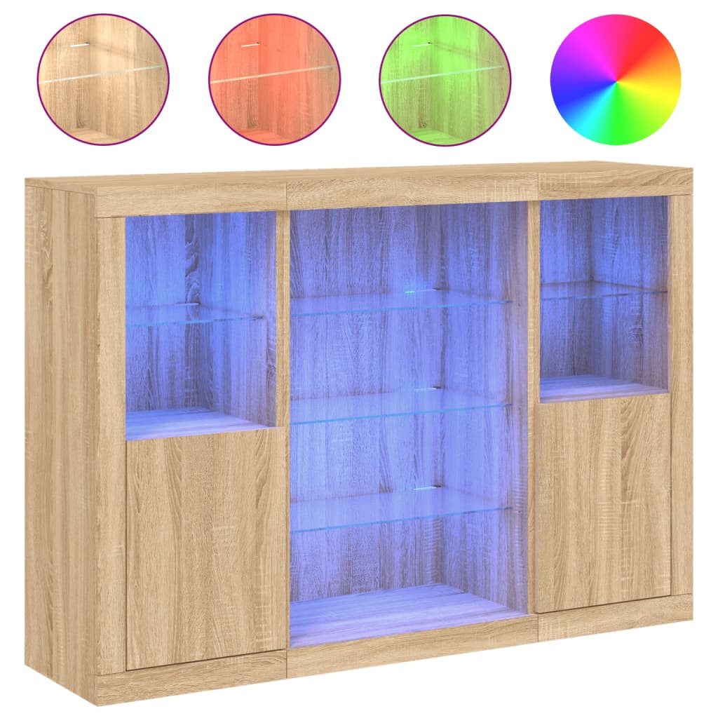 vidaXL Sideboard Sideboards mit LED-Leuchten 3 günstig online kaufen