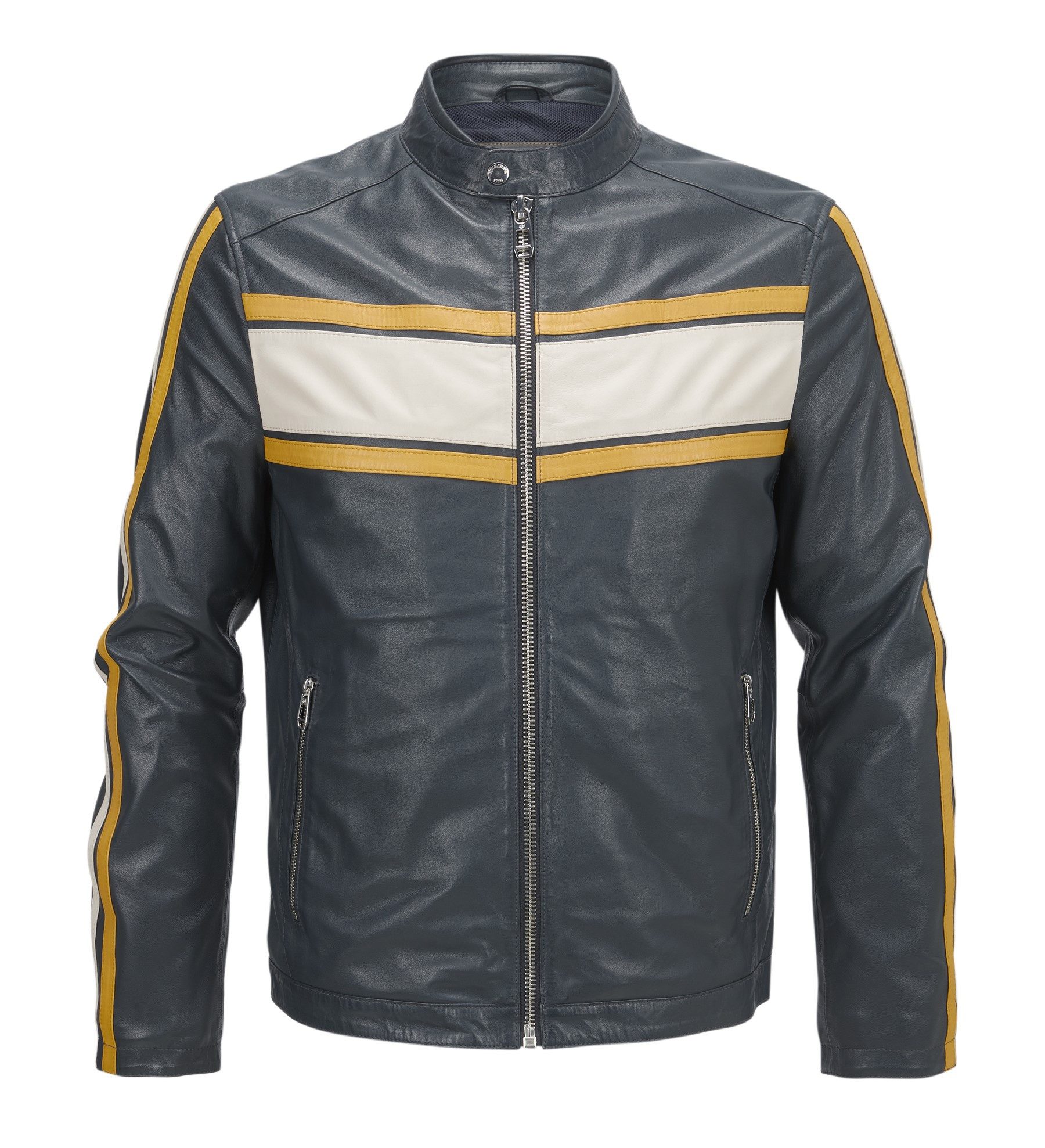 Milestone Lederjacke MSLambert Racing Jacke im Retro Design aus Lammleder günstig online kaufen
