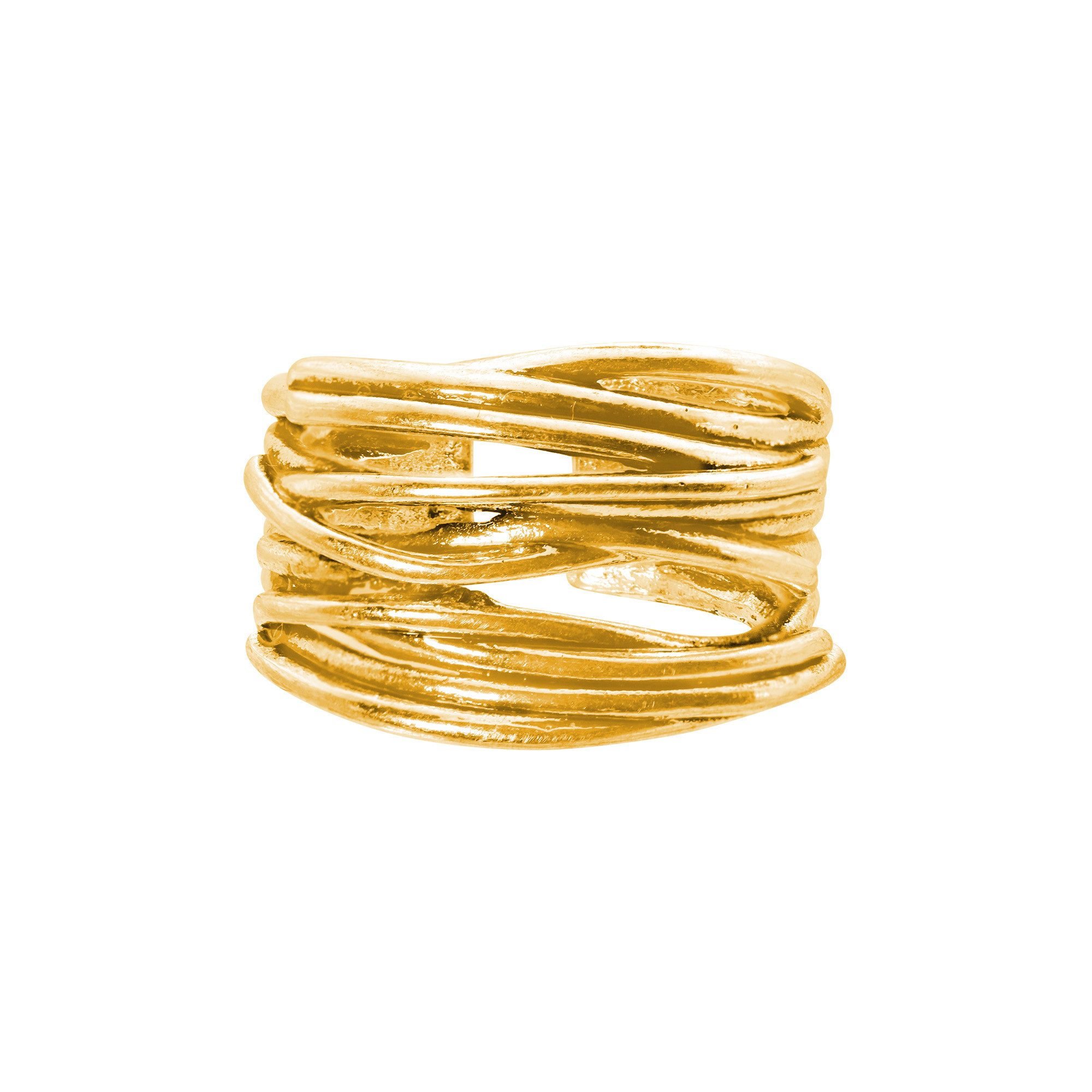 Heideman Fingerring Mona goldfarben (Ring, 1-tlg., inkl. Geschenkverpackung), Damenring