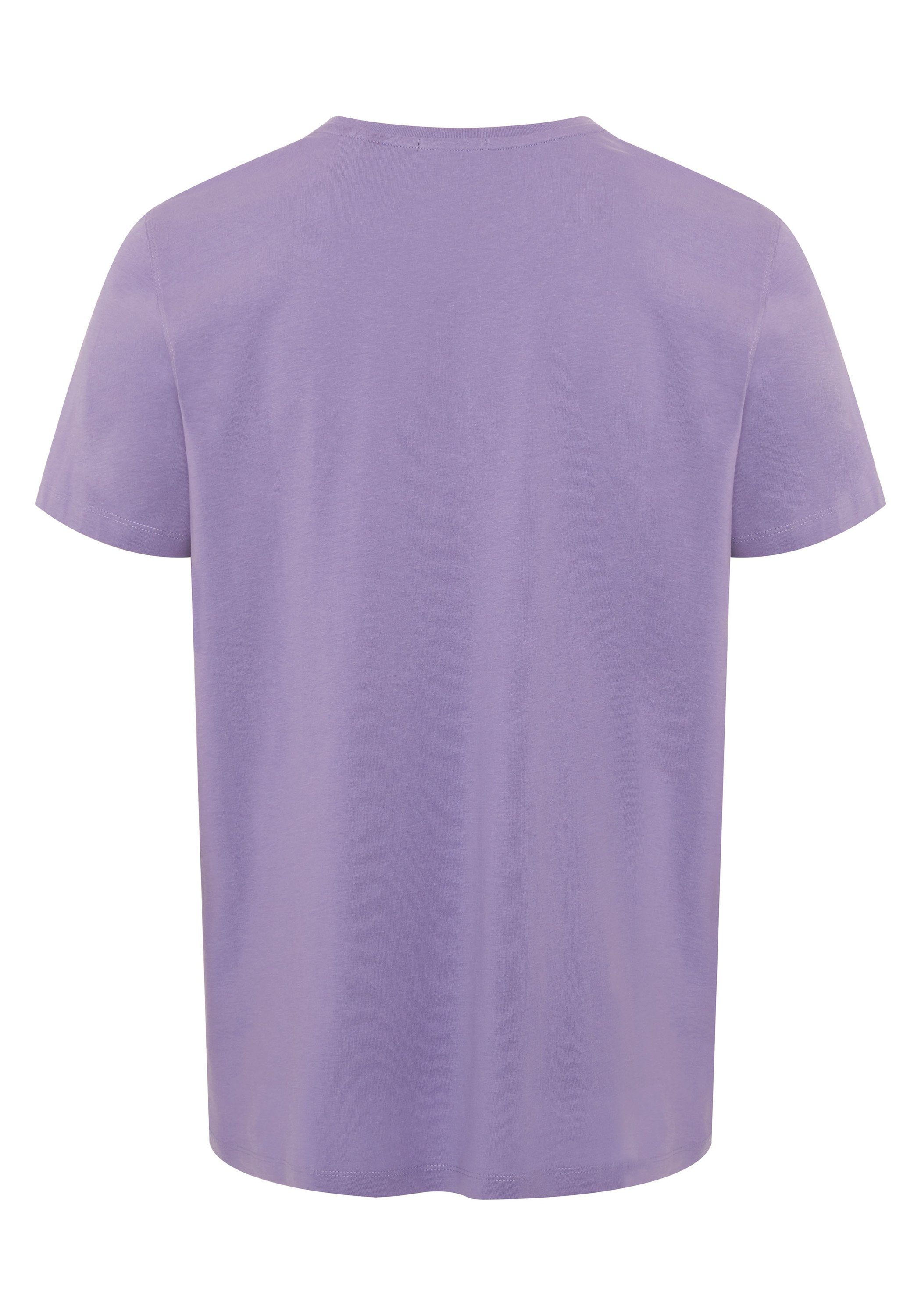 Chiemsee Chalk Baumwolle 1 Print-Shirt Two-Tone-Optik in Violet T-Shirt aus