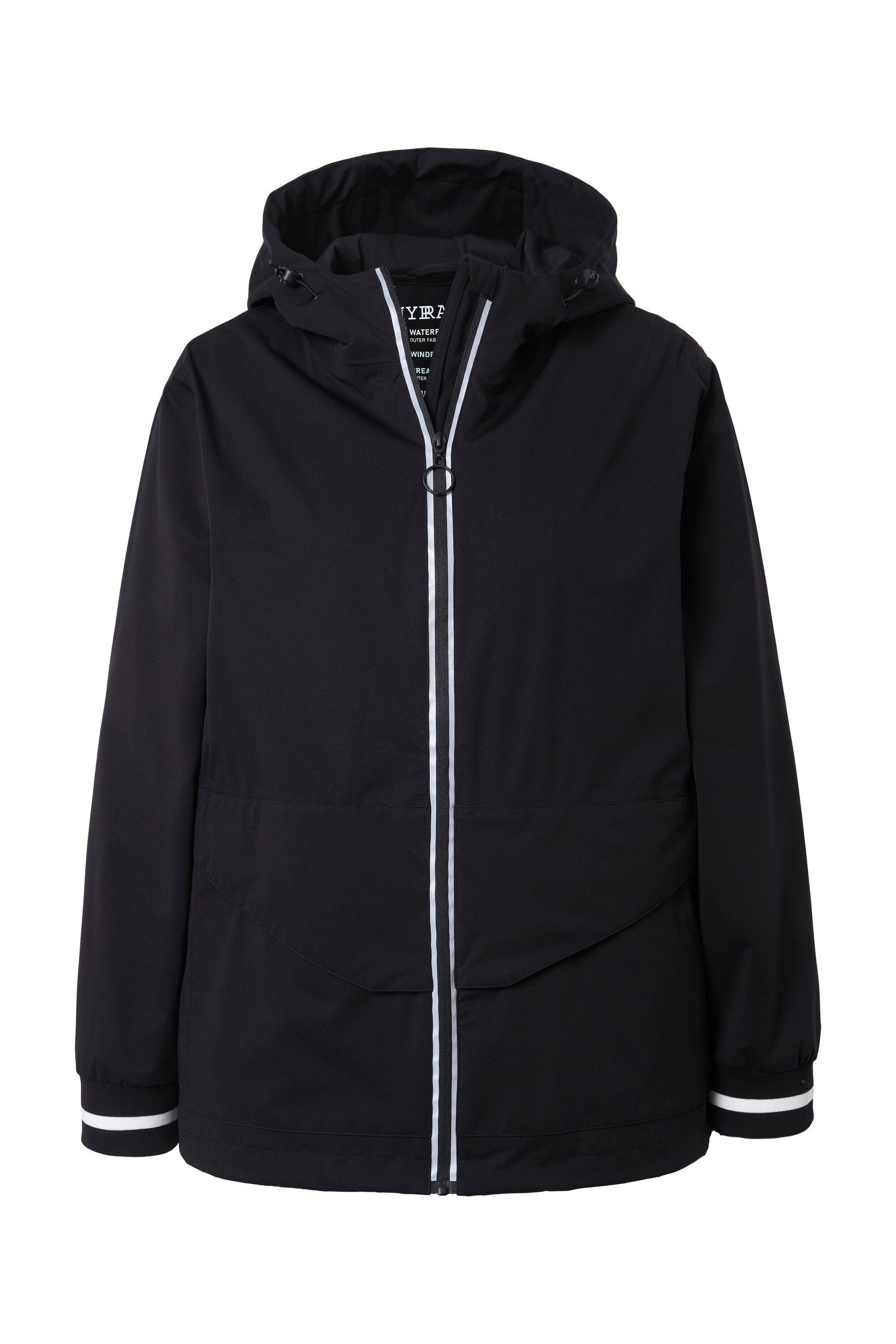 Ulla Popken Funktionsjacke Funktionsjacke wasserdicht Reflektordruck Kapuze