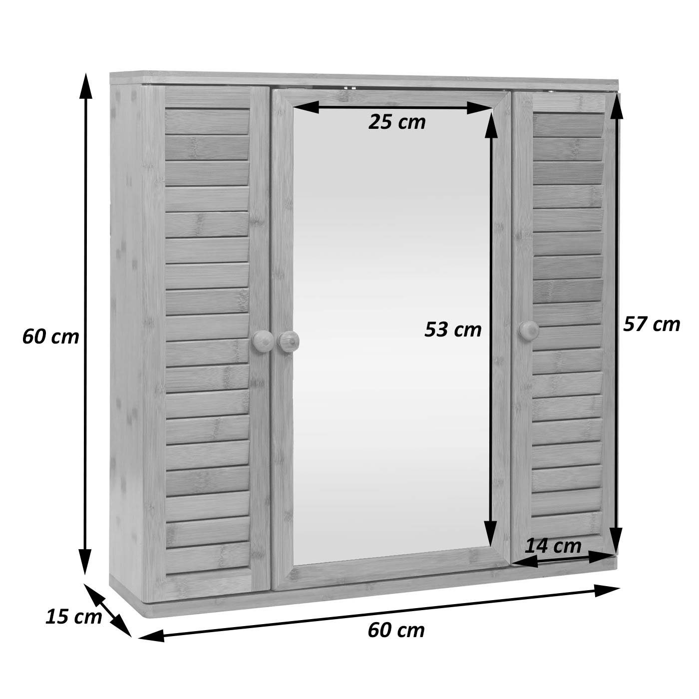 MCW Badspiegel Mit zur MCW-B18-3, Wandmontage Aufhängevorrichtung