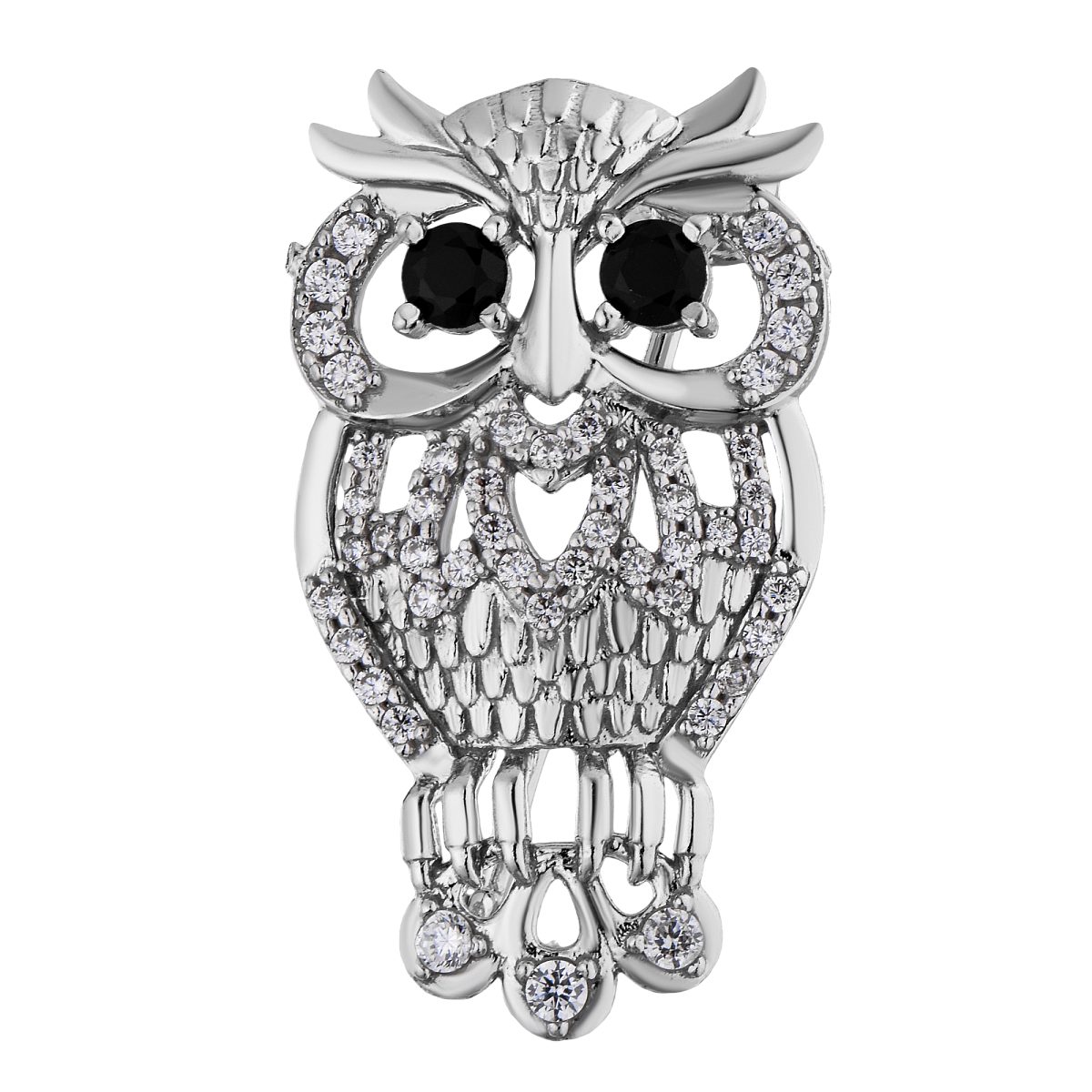 Secretforyou Brosche Brosche Anstecknadel Eule 925 Silber Echtschmuck, 925 Silber