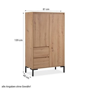 Homestyle4u Kommode Highboard Wohnzimmerschrank Kommode Holz (kein Set)