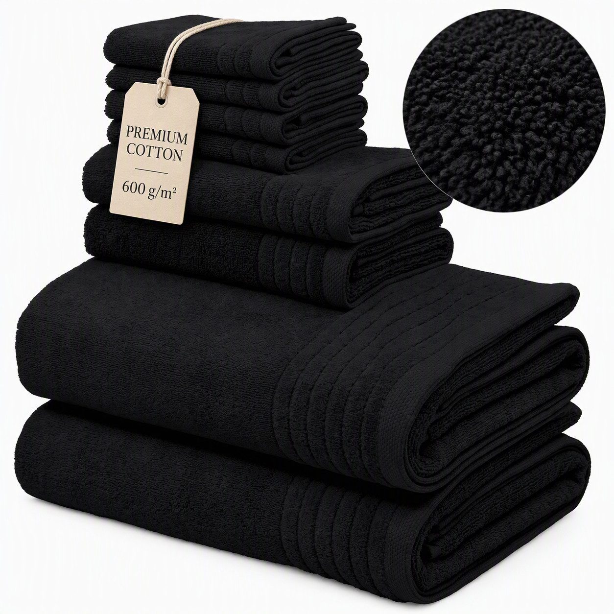 OTTO home Handtuch Set Sanremo Premium, Premium Handtücher, 600 gr/m², dicke Qualität, Frottier (Set, 8-St), Duschtücher, Handtücher, Seiftücher, 100% Baumwolle, 5 Jahre Garantie