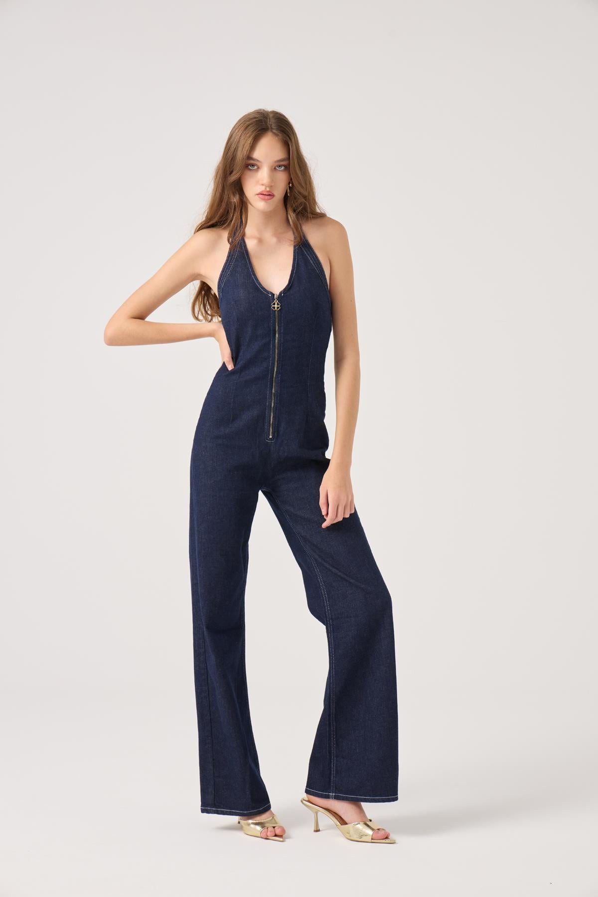 HOLLY LOLLY Overall Valera Jeans-Overall mit Halsband