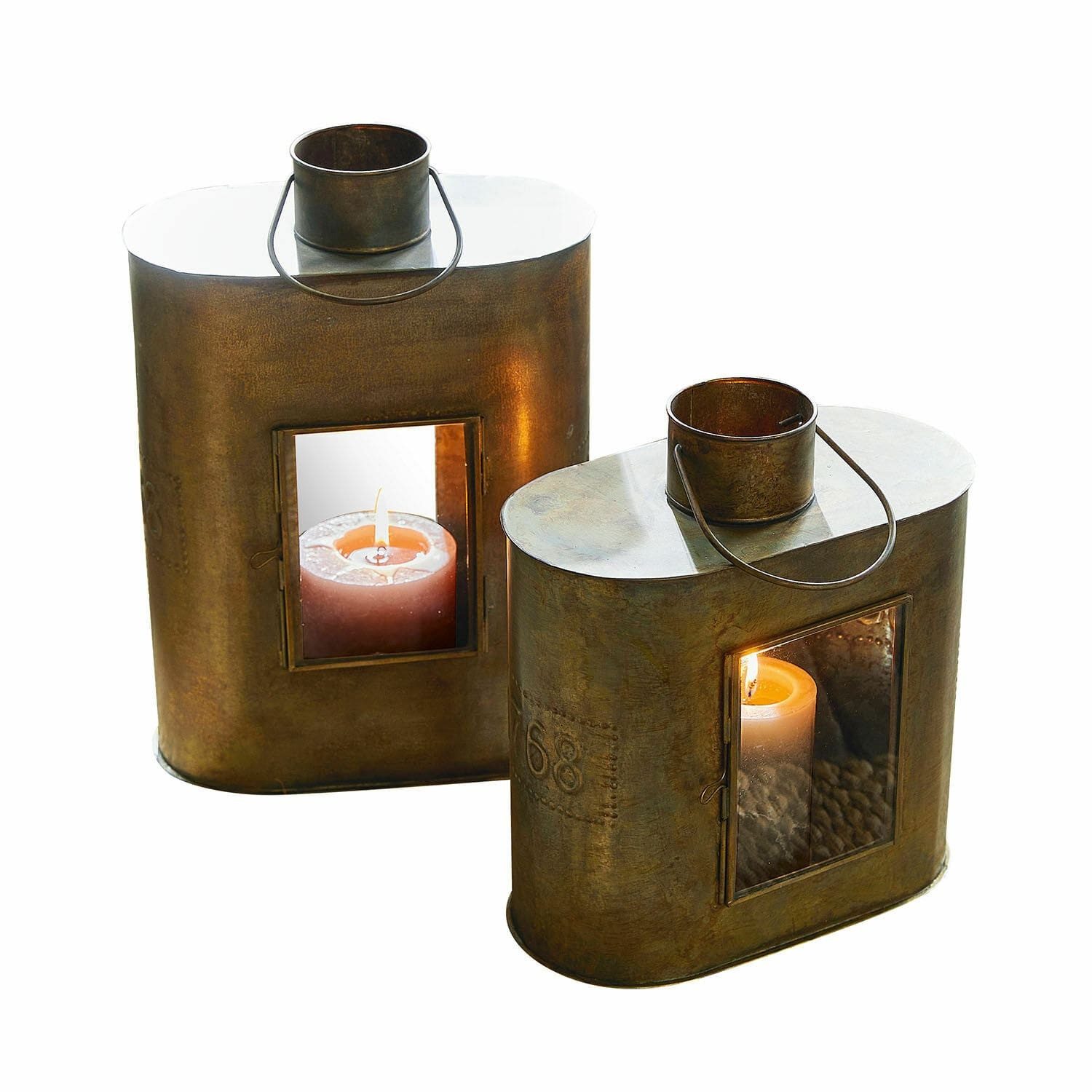 Mirabeau Kerzenlaterne Laterne 2er Set Gemaingoutte antikmessing günstig online kaufen