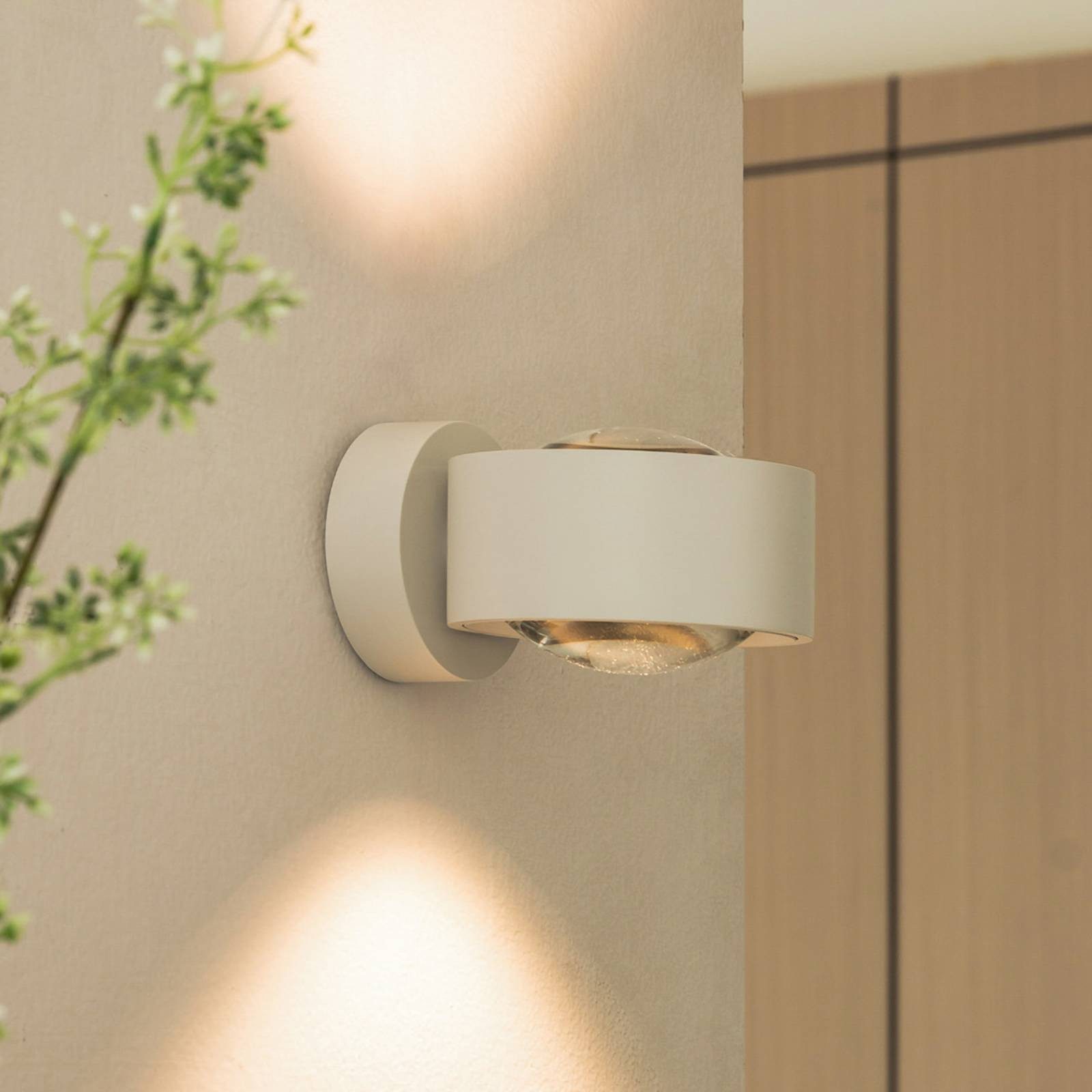 Arcchio Wandleuchte Rotari, LED, Metall, Weiß warmweiß IP20, 2 x 7,1 W LED, warmweiß