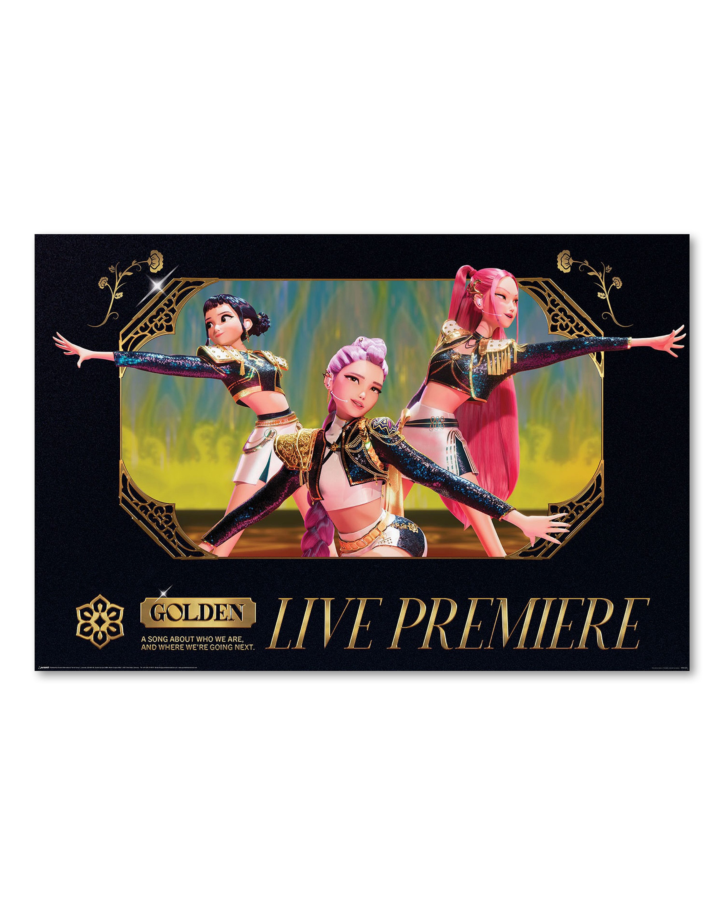 PYRAMID Poster KPop Demon Hunters Poster Golden Live Premiere 91,5 x 61 cm